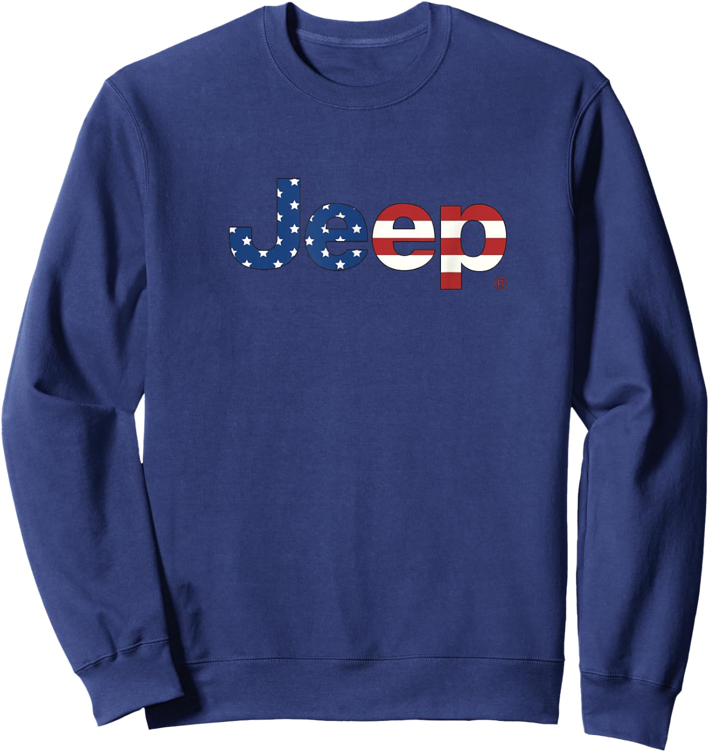 Jeep Flag Wordmark Logo Sweatshirt - Sweatshirt | Navy