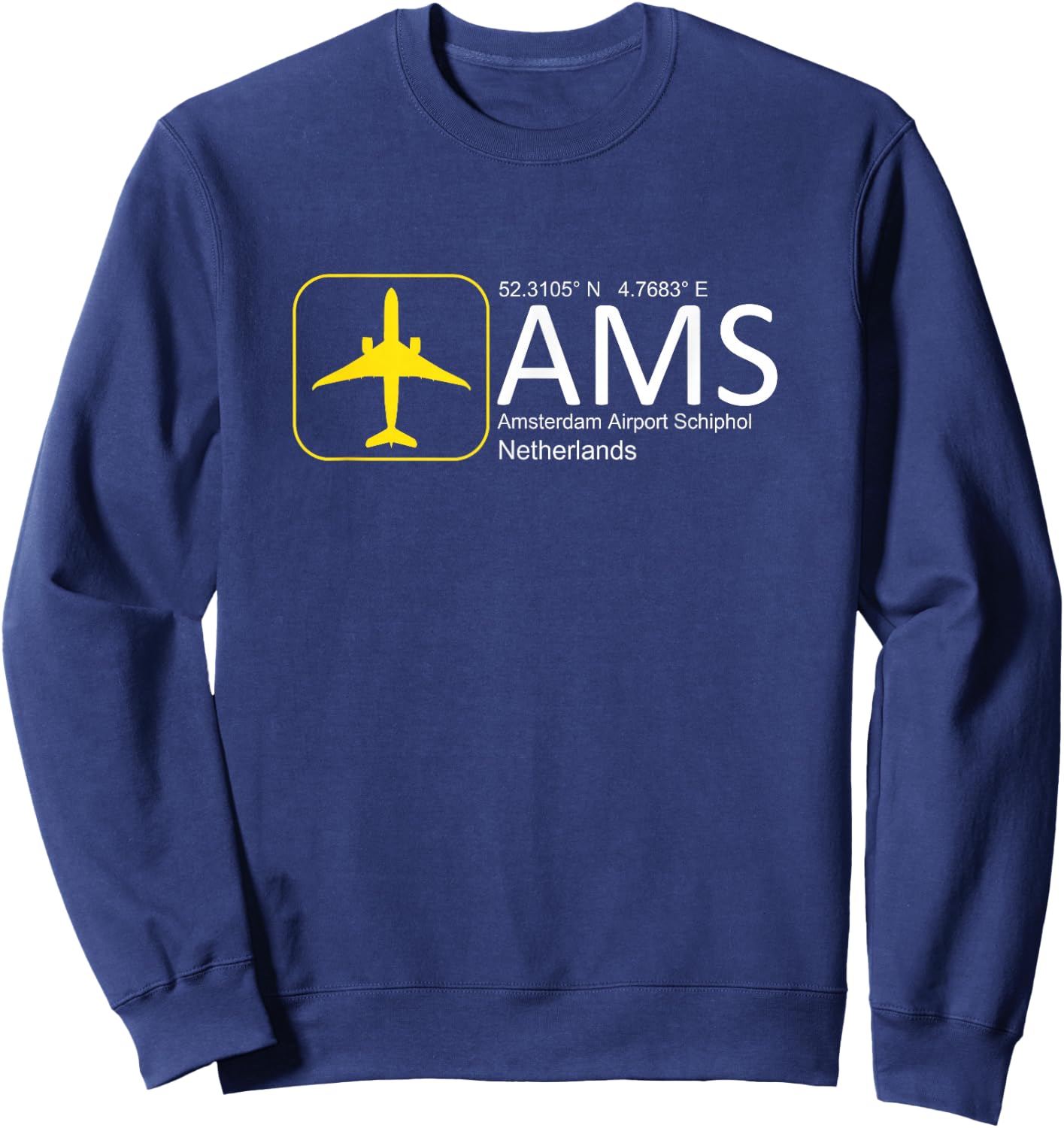 Amsterdam Airport Schiphol International Airport Sweatshirt - Sweatshirt | Navy