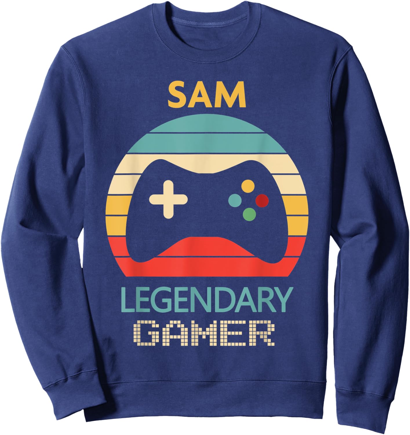 Sam Name Gift - Personalized Legendary Gamer Sweatshirt - Sweatshirt | Navy