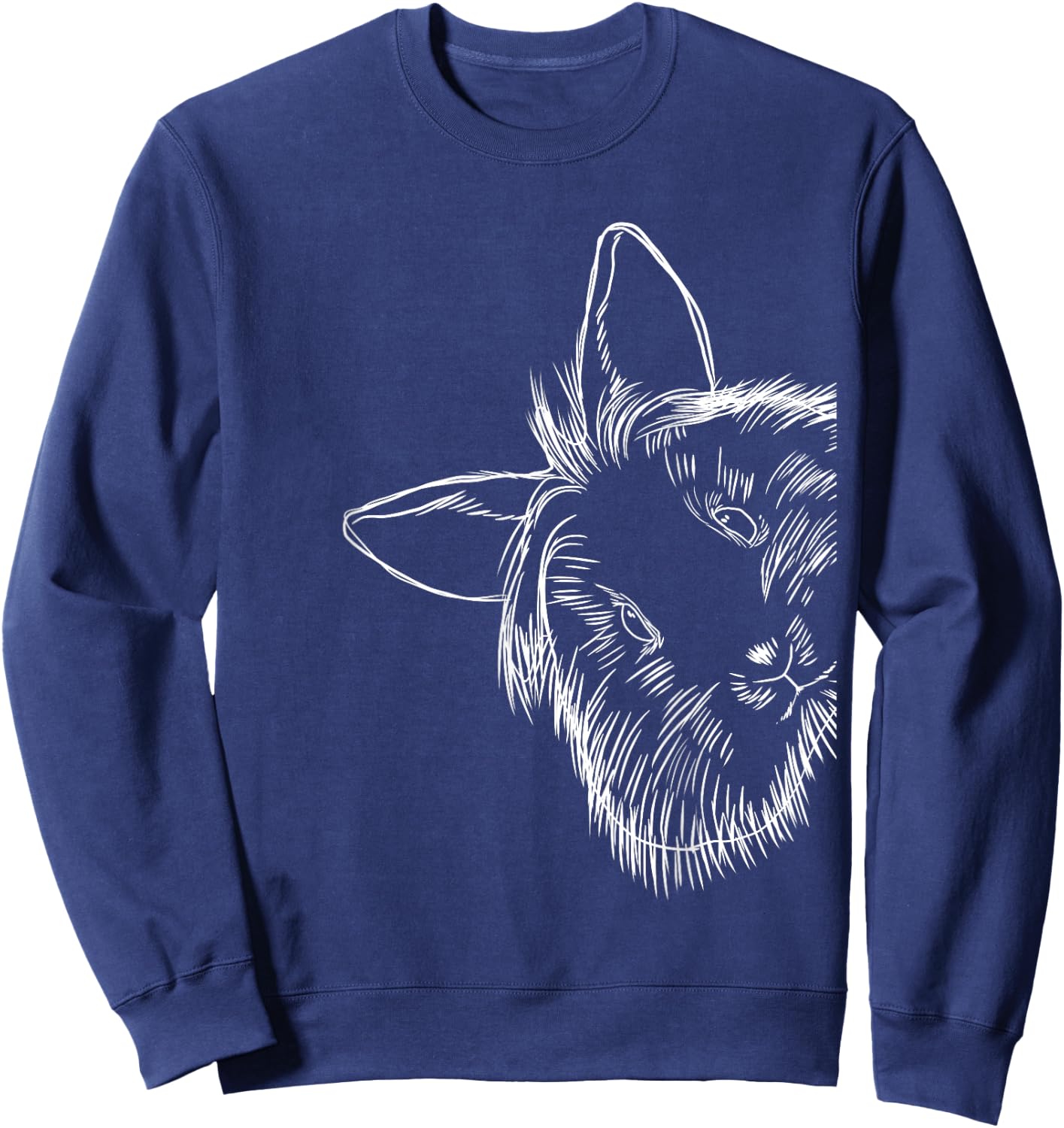 Funny Lionhead Rabbit Sweatshirt - Sweatshirt | Navy