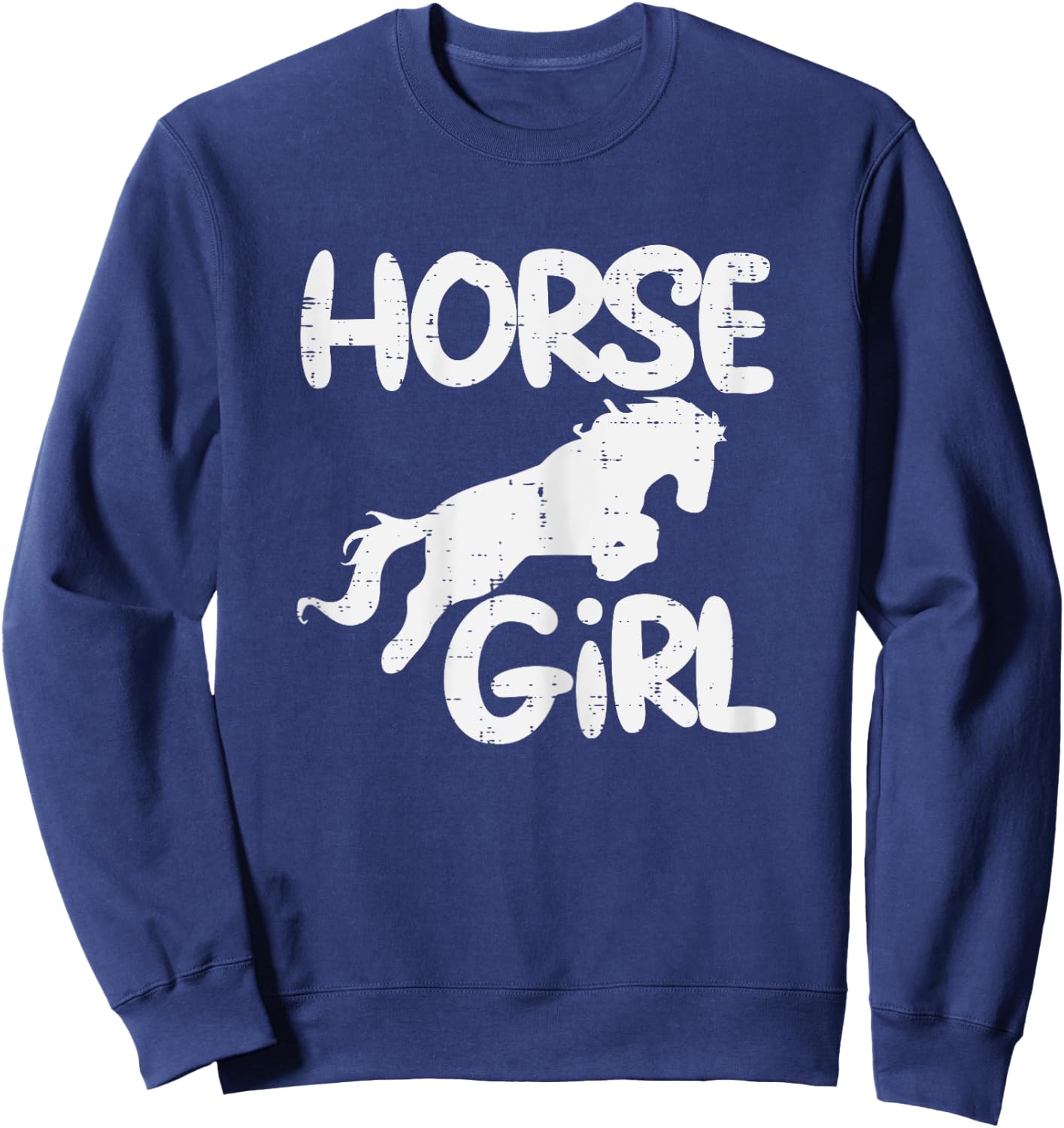 Horse Girl Animal Horseback Riding Equestrian Girls Women Sweatshirt - Sweatshirt | Navy