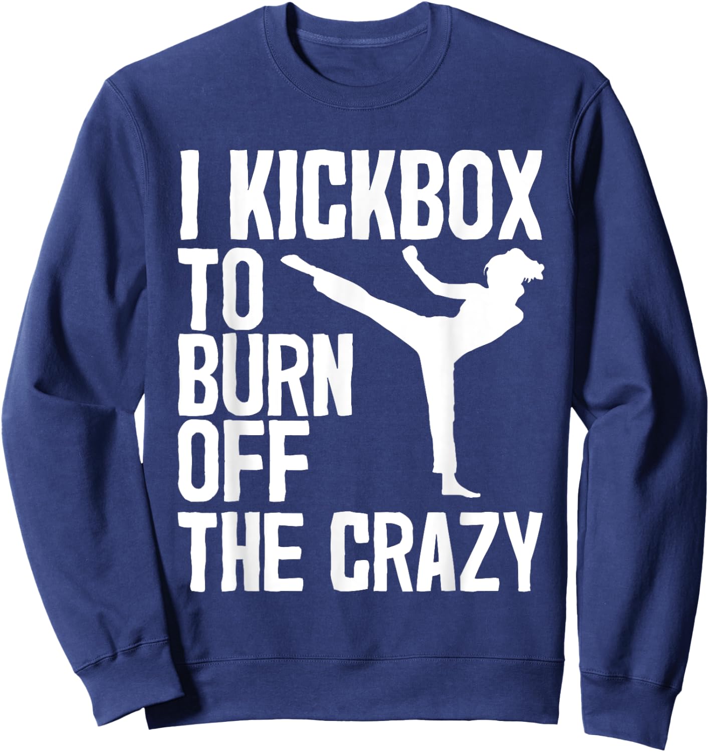 Cool Kickboxing Women Kickboxer Jab Workout Fitness Sweatshirt - Sweatshirt | Navy