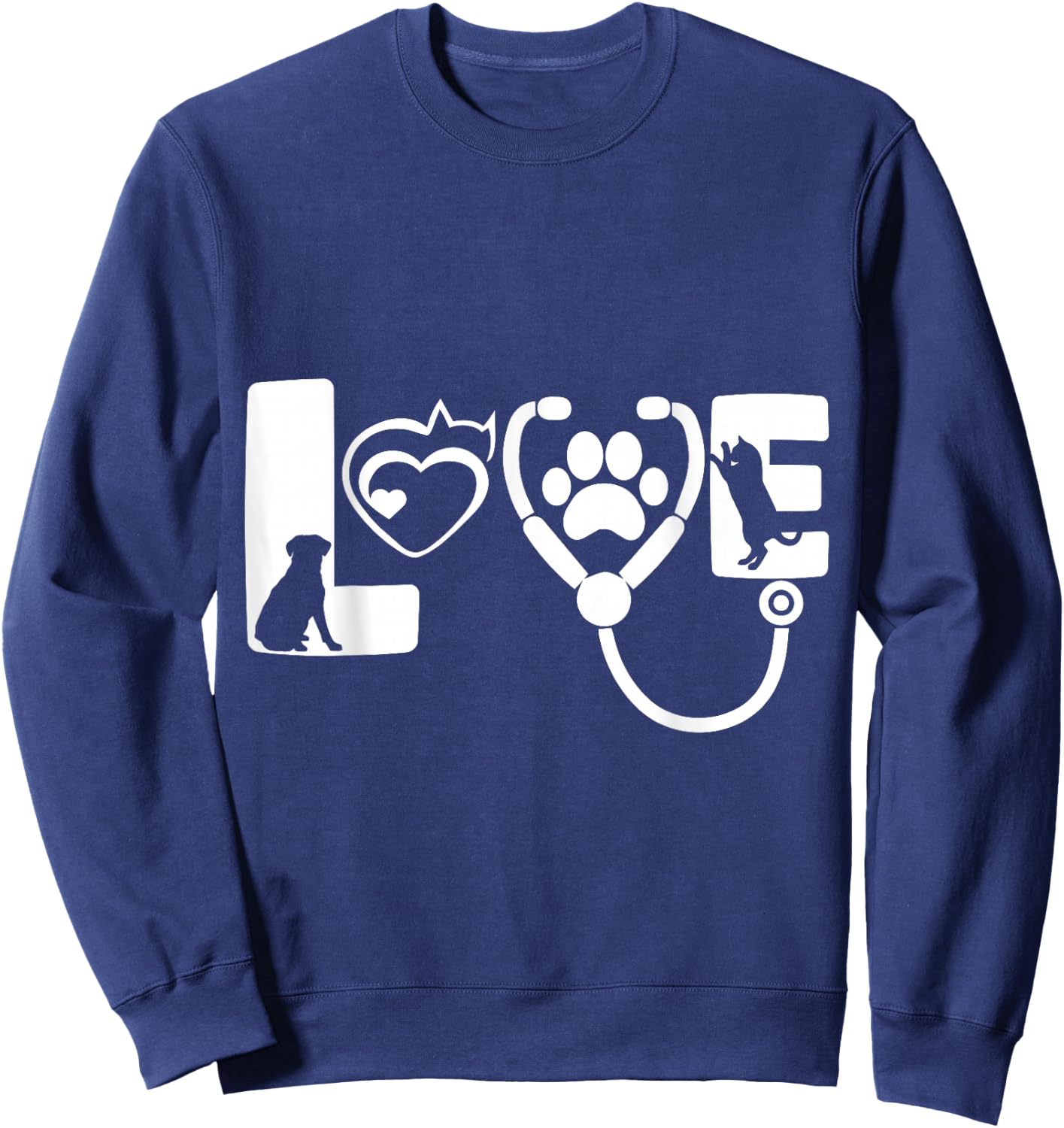 Love Animals Veterinarian Sweatshirt - Sweatshirt | Navy