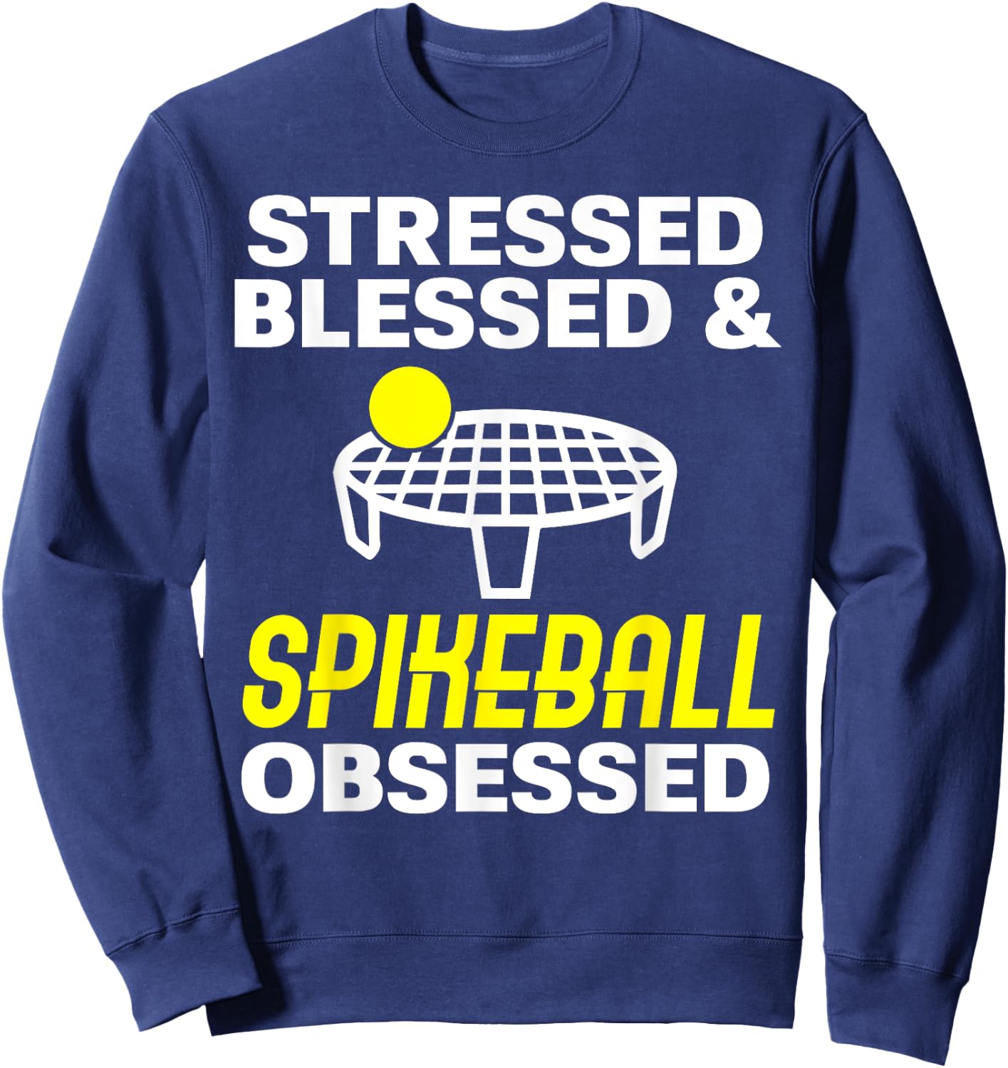 Spikeball game for backyard beach park indoor spike ball Men Women Girls Kids Sweatshirt - Sweatshirt | Navy