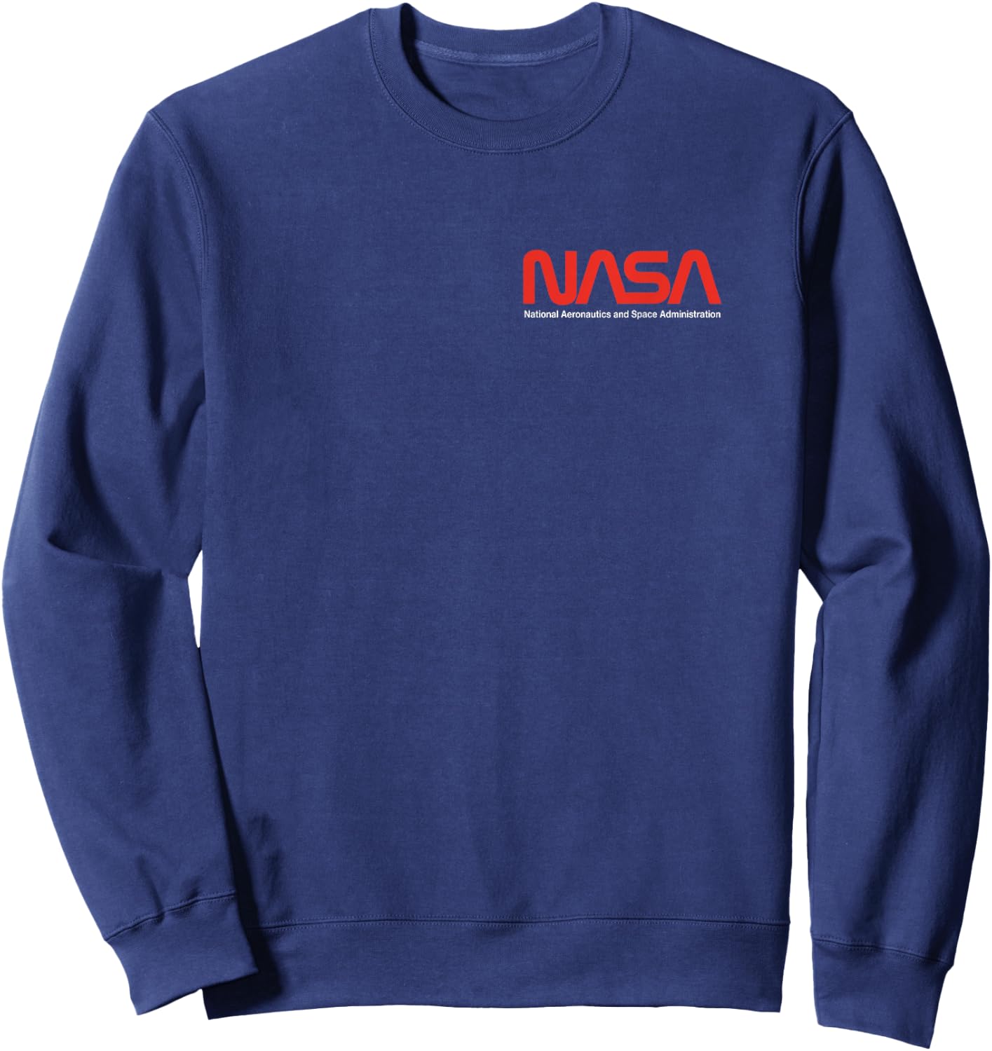 Nasa Officially Licensed Nasa Worm Logo Sweatshirt - Sweatshirt | Navy