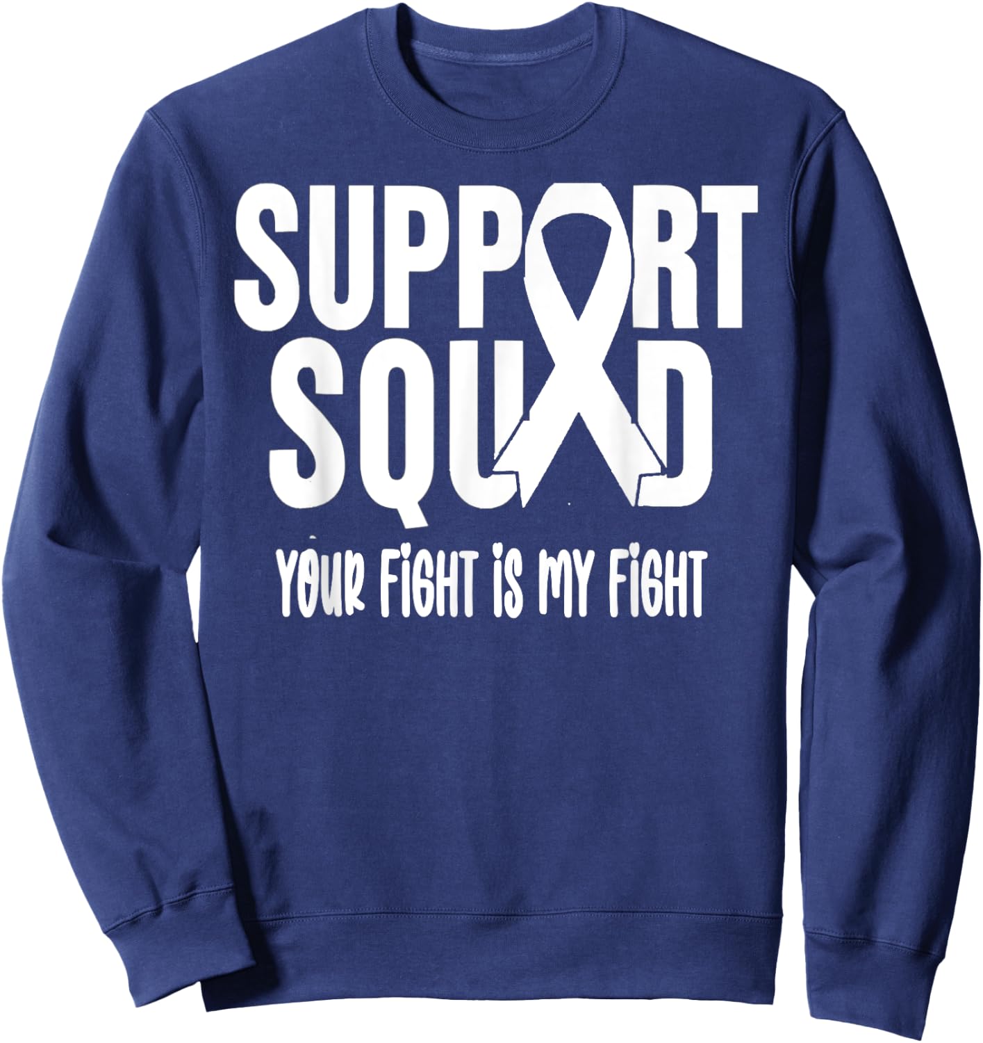 Lung Cancer Support Squad Lung Cancer Awareness Sweatshirt - Sweatshirt | Navy