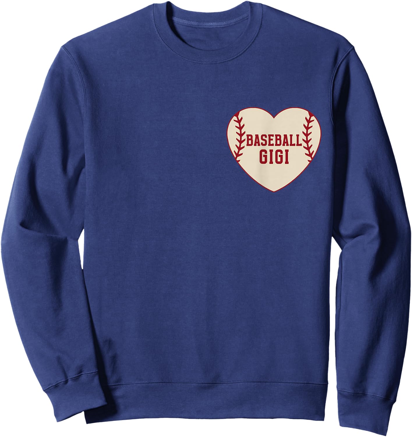 Baseball Gigi Retro Pocket Heart Grandma Mother's day Sweatshirt - Sweatshirt | Navy