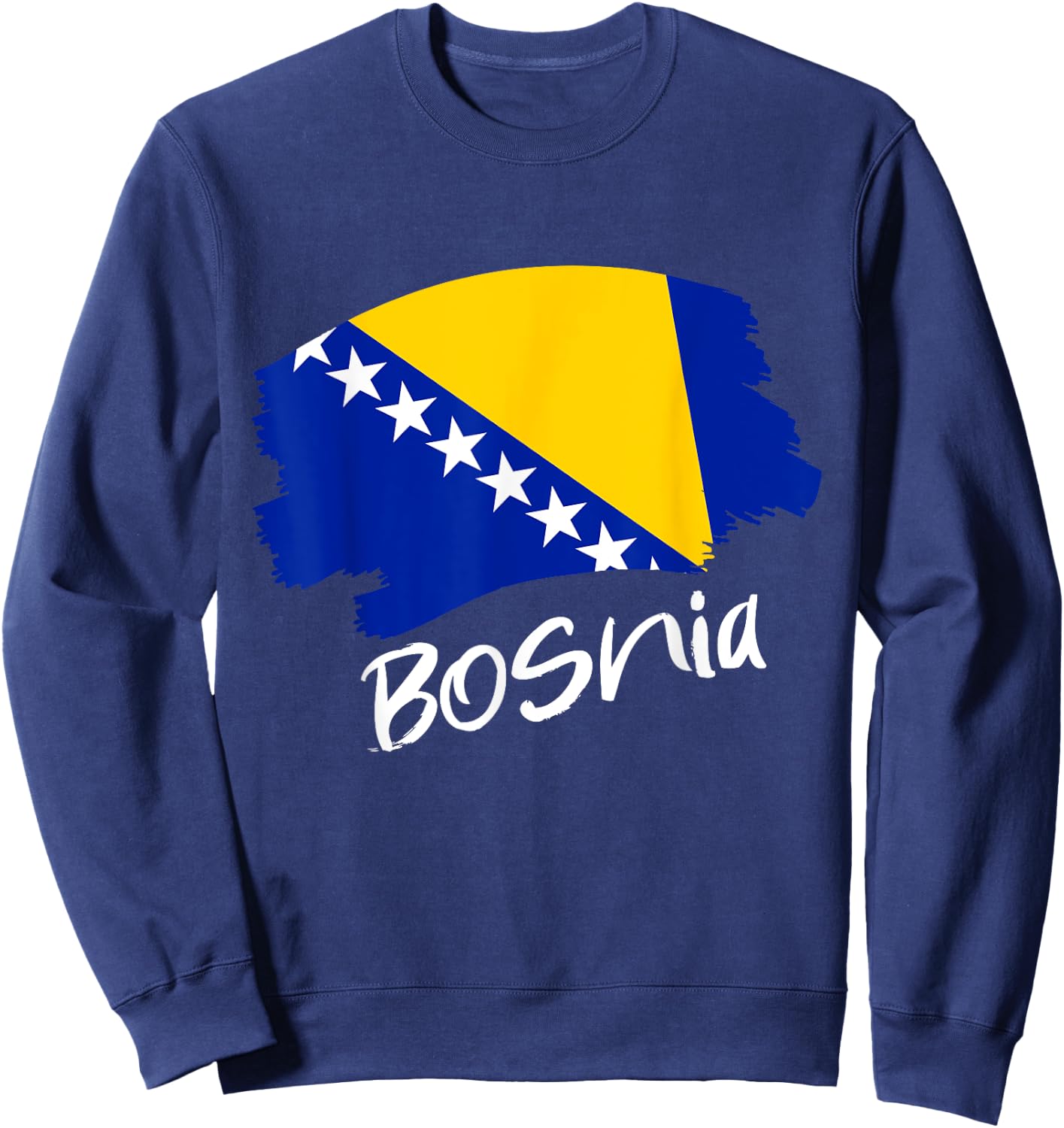Bosnian Flag Bosnia and Herzegovina Sweatshirt - Sweatshirt | Navy