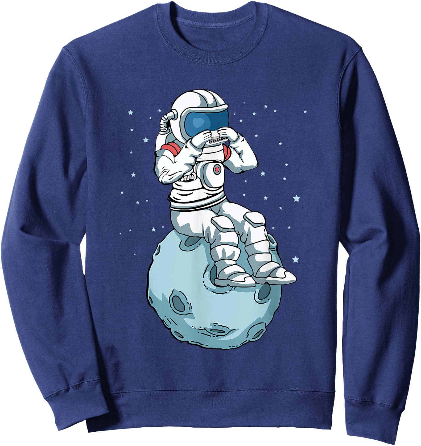 Harmonica Player Kids Astronaut Musician Harmonica Sweatshirt - Sweatshirt | Navy