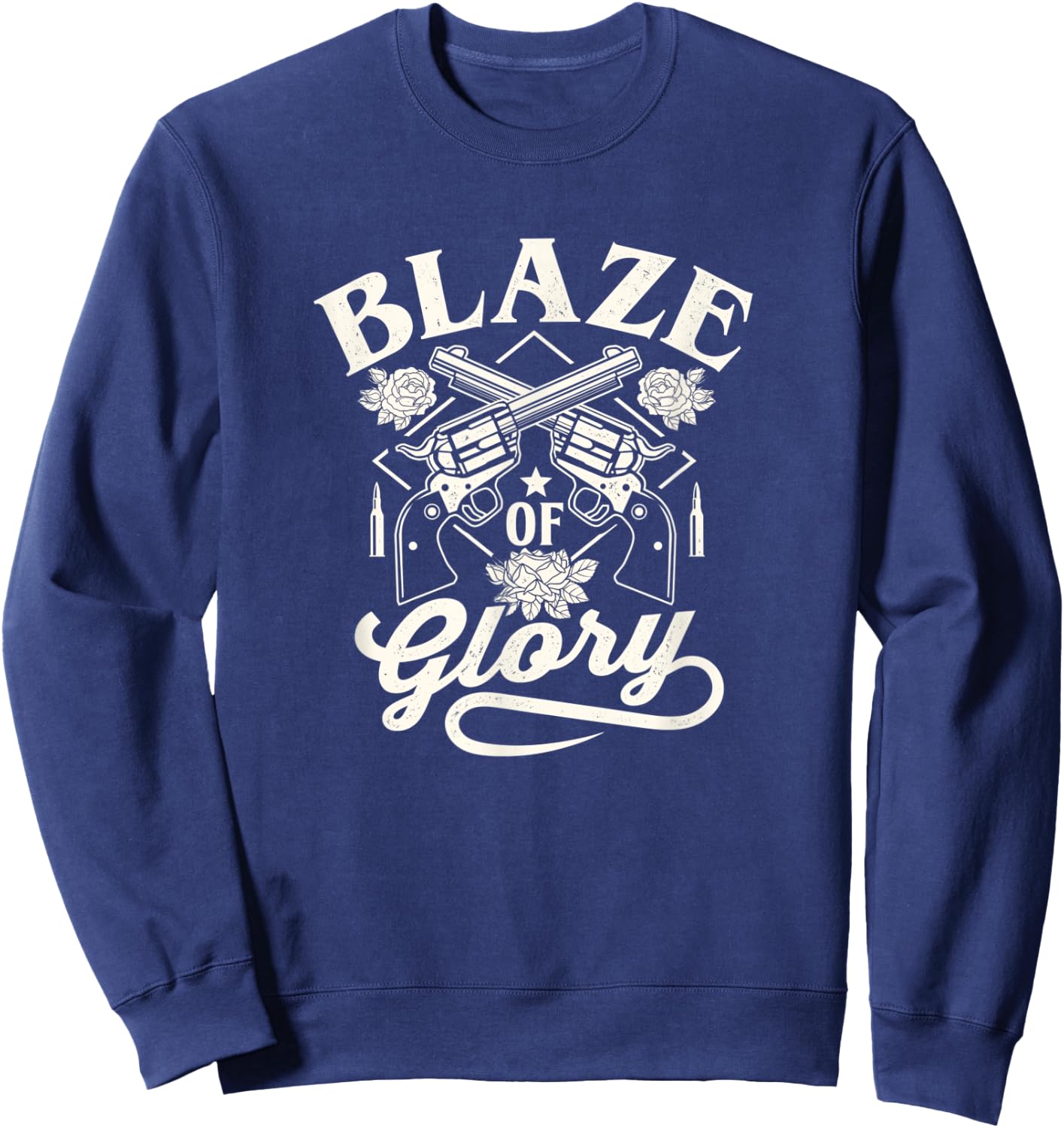 Summer Blaze of glory country rodeo 4th of July Women Men Sweatshirt - Sweatshirt | Navy