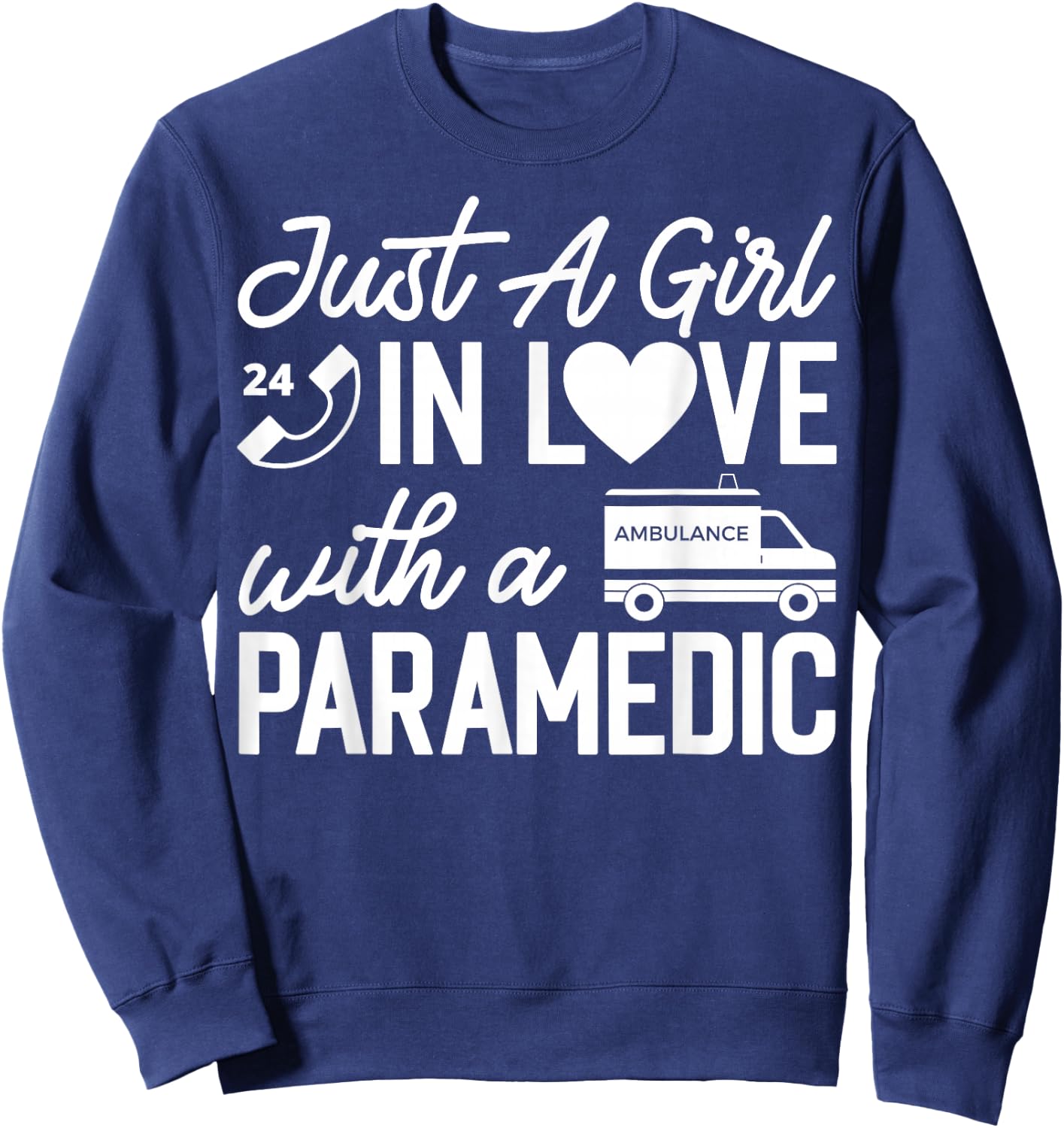 Paramedic Wife Apparel - Best Funny Paramedics Design Sweatshirt - Sweatshirt | Navy