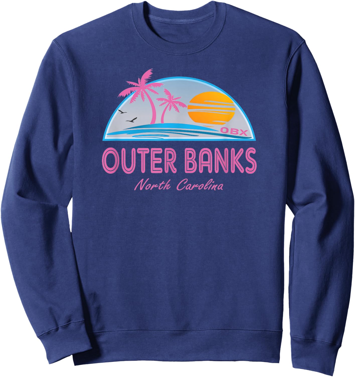 Cute Outer Banks Shirt or Men with OBX Slogan Sweatshirt - Sweatshirt | Navy
