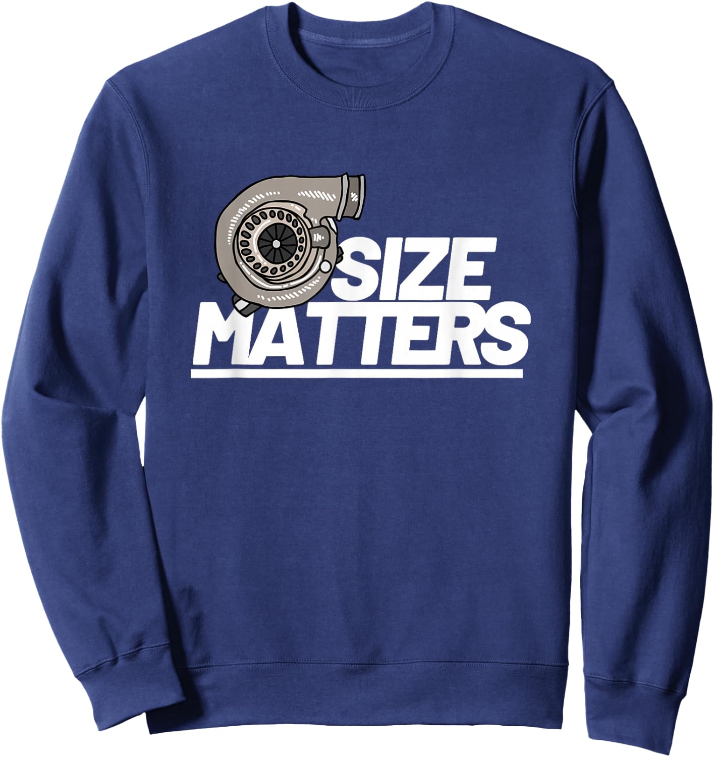 Size Matters Turbo Car Show Sweatshirt - Sweatshirt | Navy