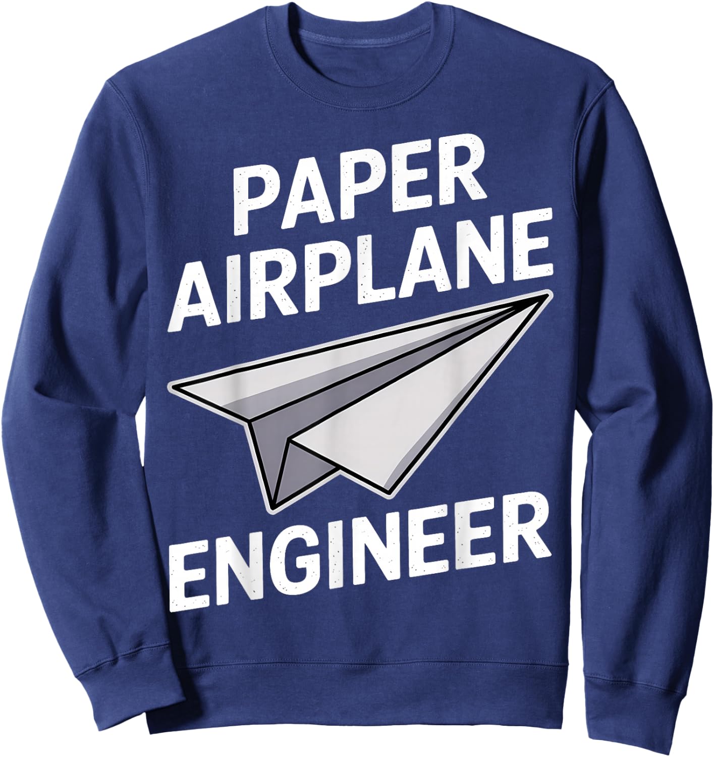 Funny Paper Airplane Sweatshirt - Sweatshirt | Navy
