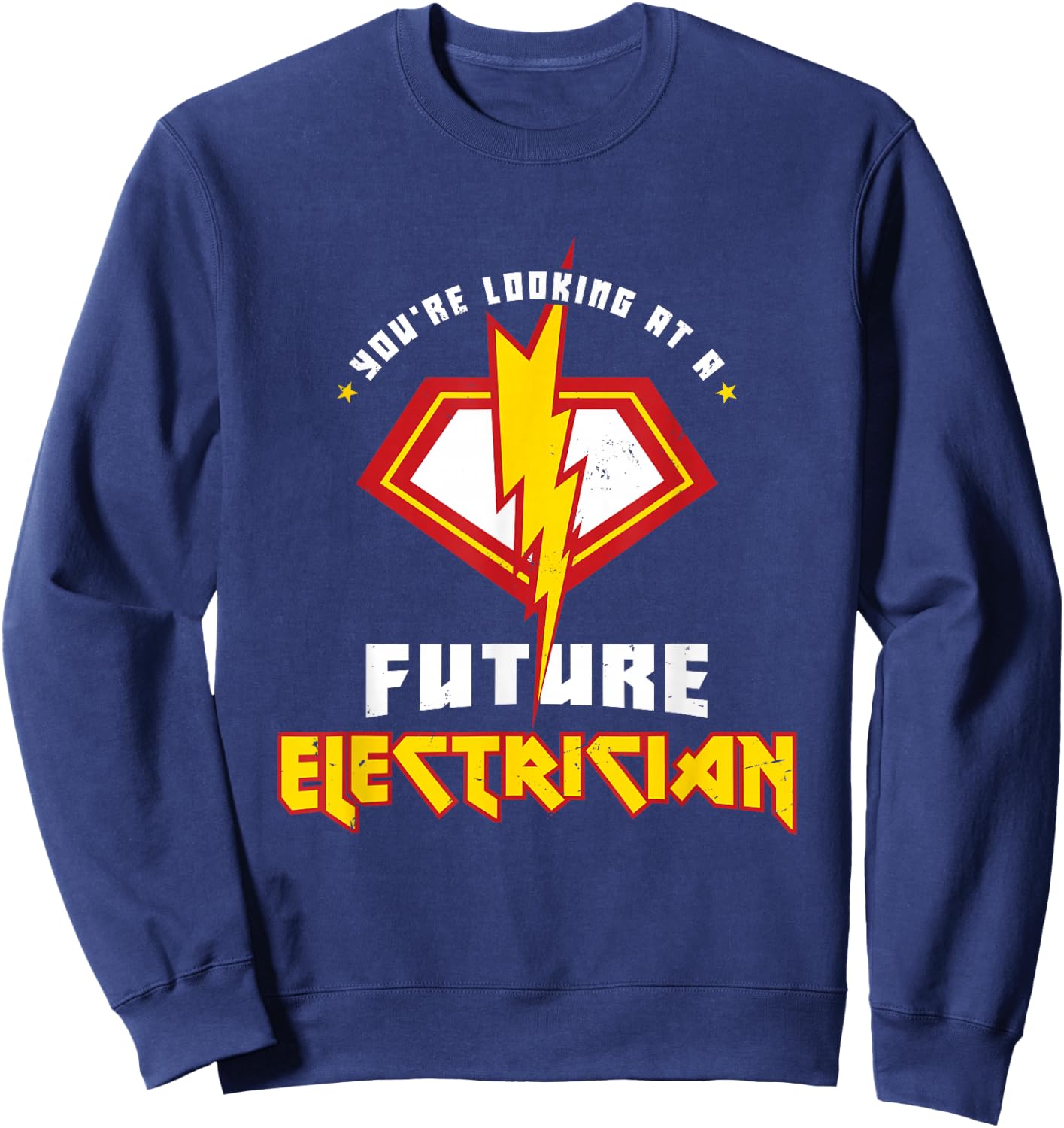Future Electrician Electrical Engineer Lineman Kids Son Sweatshirt - Sweatshirt | Navy