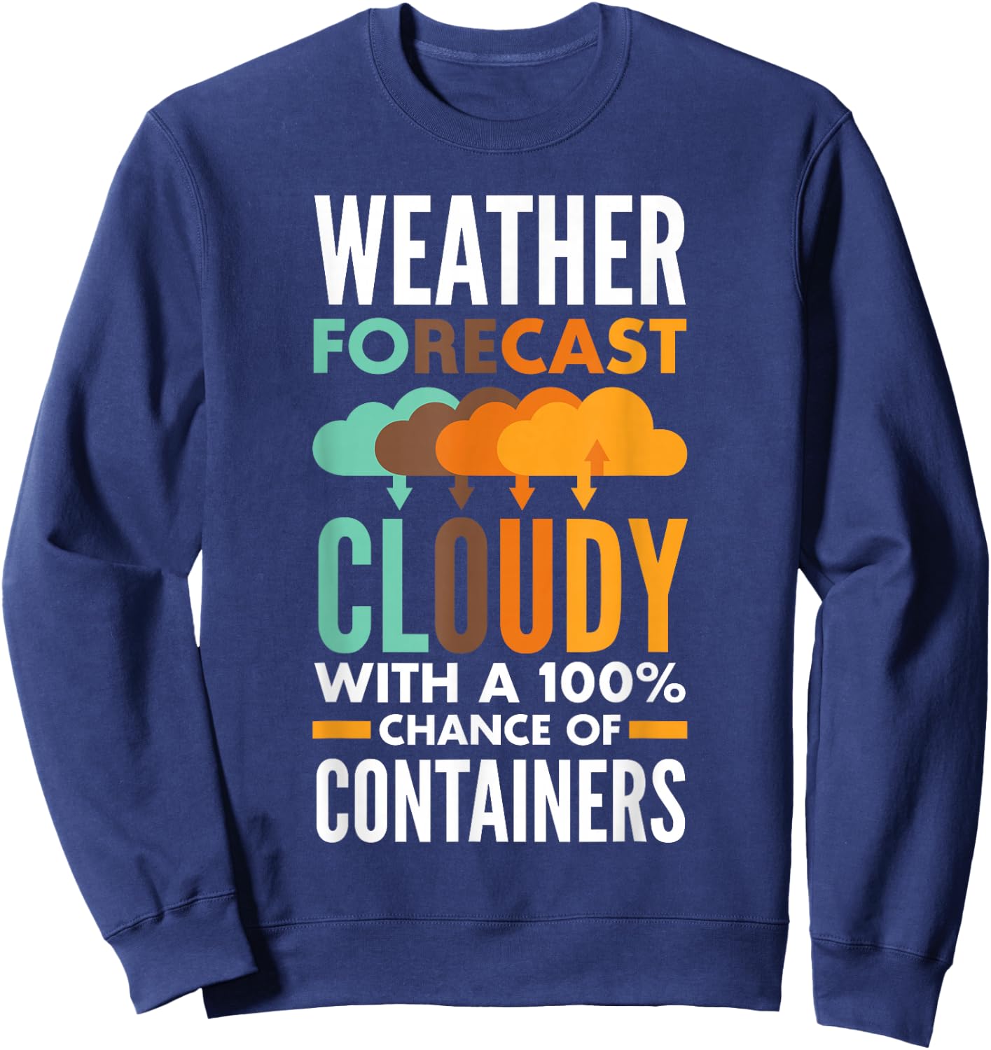 DevOps Engineer Cloud Computing Weather Forecast Sweatshirt - Sweatshirt | Navy