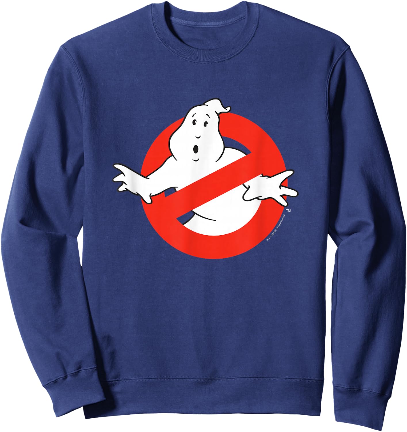Ghostbusters Original No Ghost Logo Funny Retro Movie Sweatshirt - Sweatshirt | Navy