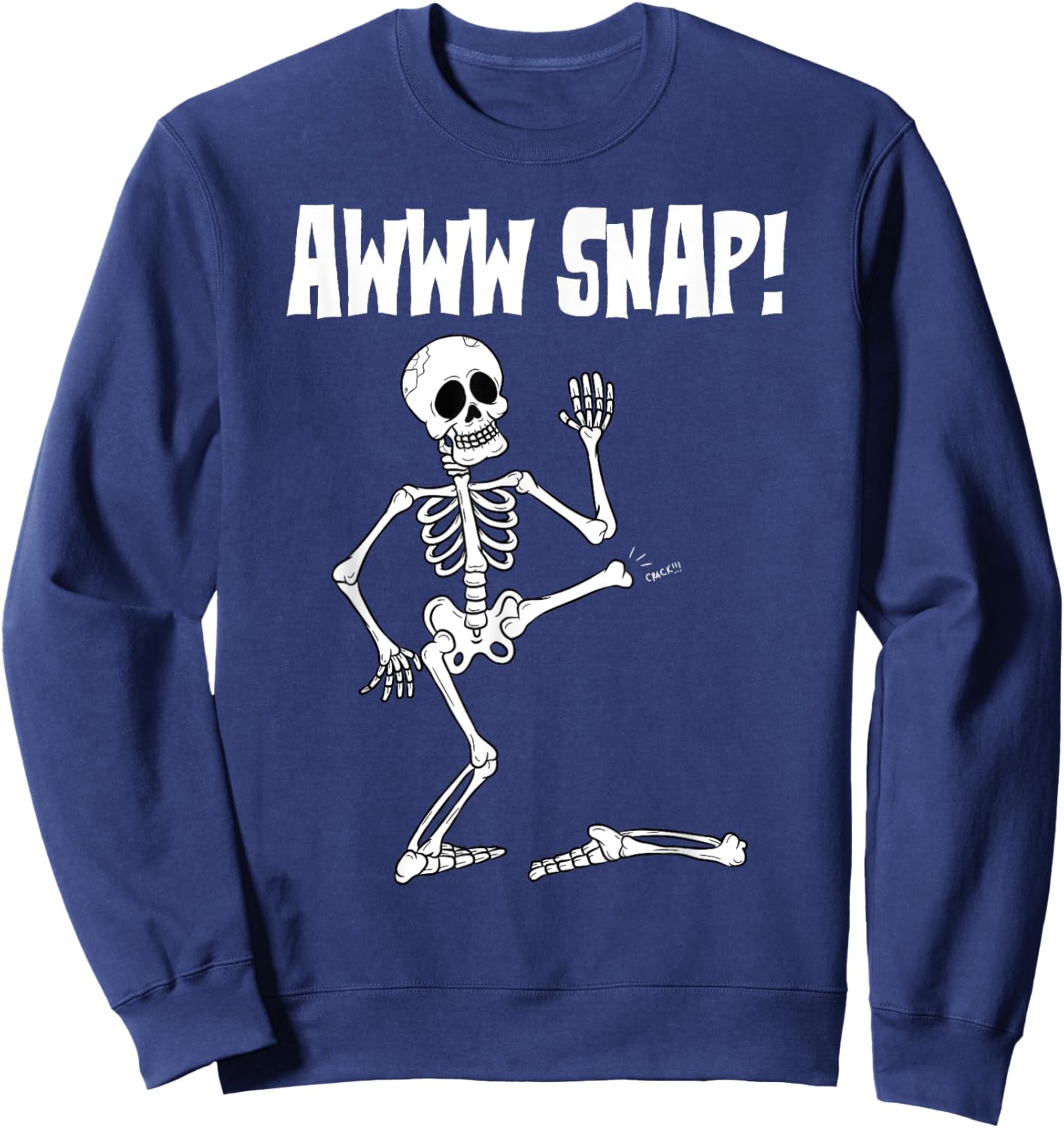 Funny Broken Bone Foot Skeleton Surgery Gift Men Women Kids Sweatshirt - Sweatshirt | Navy