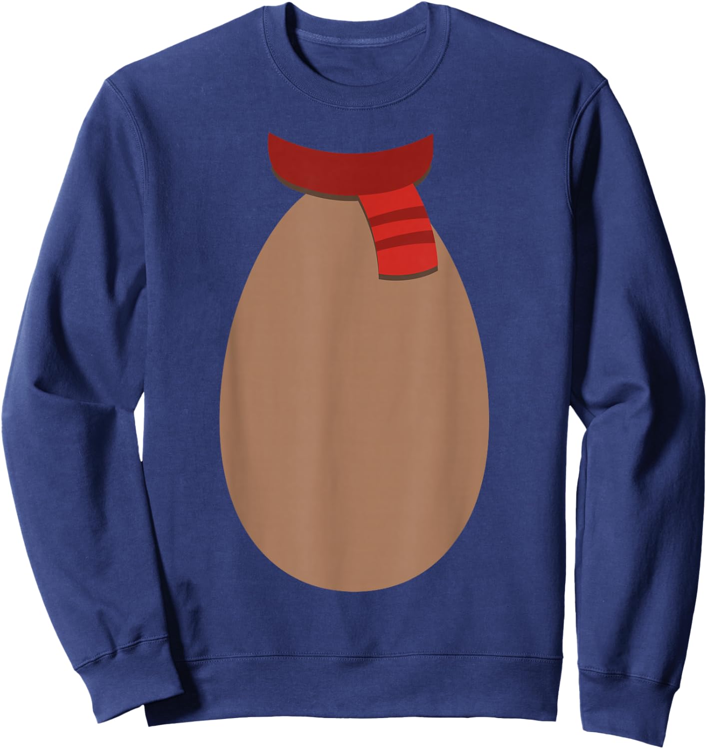 Christmas Reindeer Shirt Rudolph Red Nose Costume Fun Sweatshirt - Sweatshirt | Navy