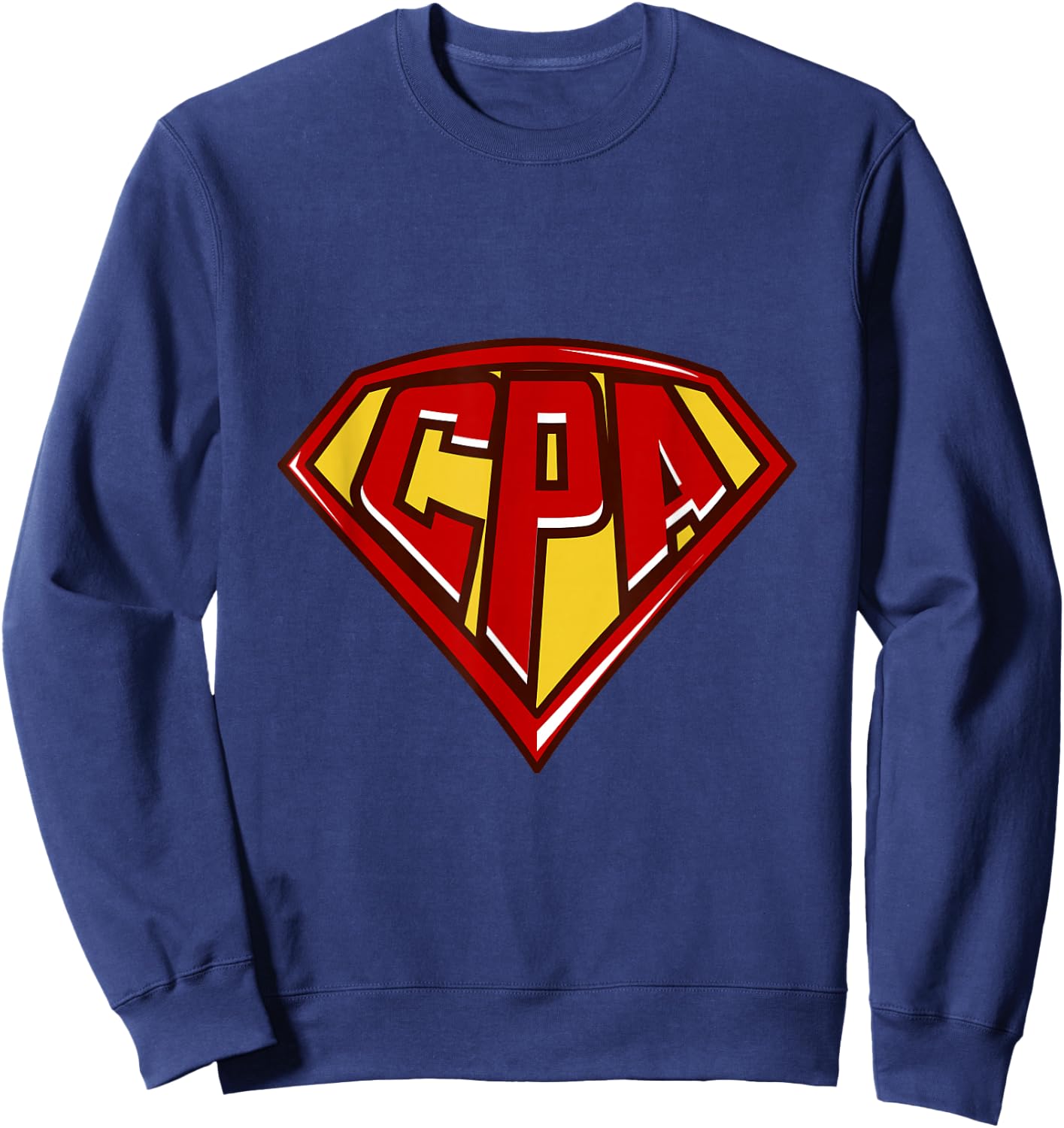 Accountant Superhero Shirt, CPA T Shirt, Finance Sweatshirt - Sweatshirt | Navy