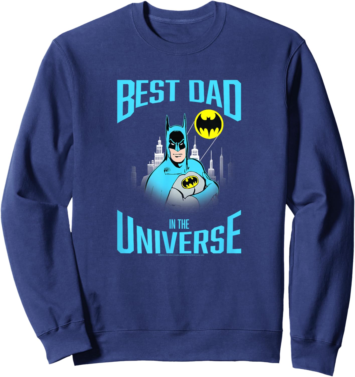 DC Comics Batman Best Dad in The Universe Sweatshirt - Sweatshirt | Navy