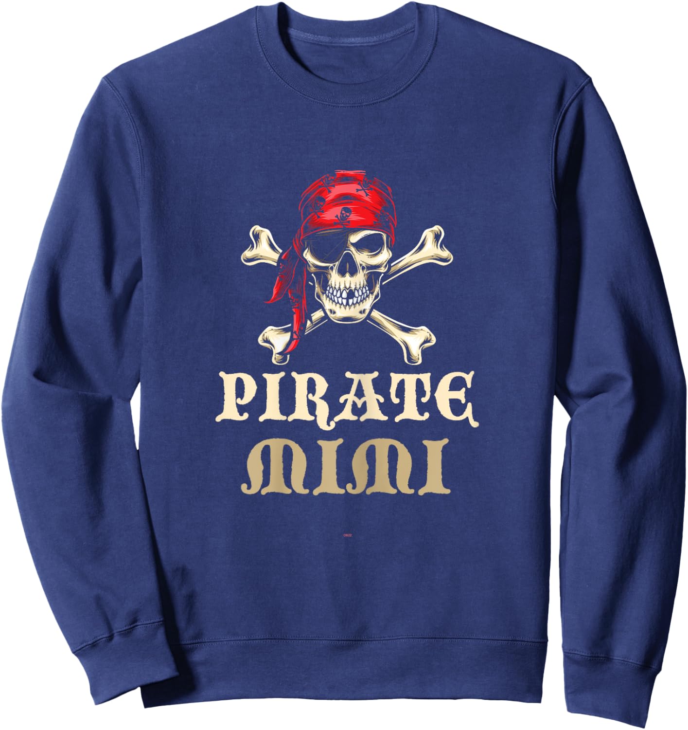 Pirate Mimi Skull Matching Grandma Halloween Costume Sweatshirt - Sweatshirt | Navy