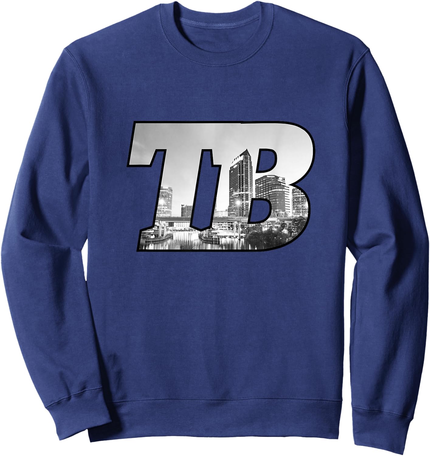 TB Tampa Bay City Skyline of Tampa Bay Florida Sweatshirt - Sweatshirt | Navy