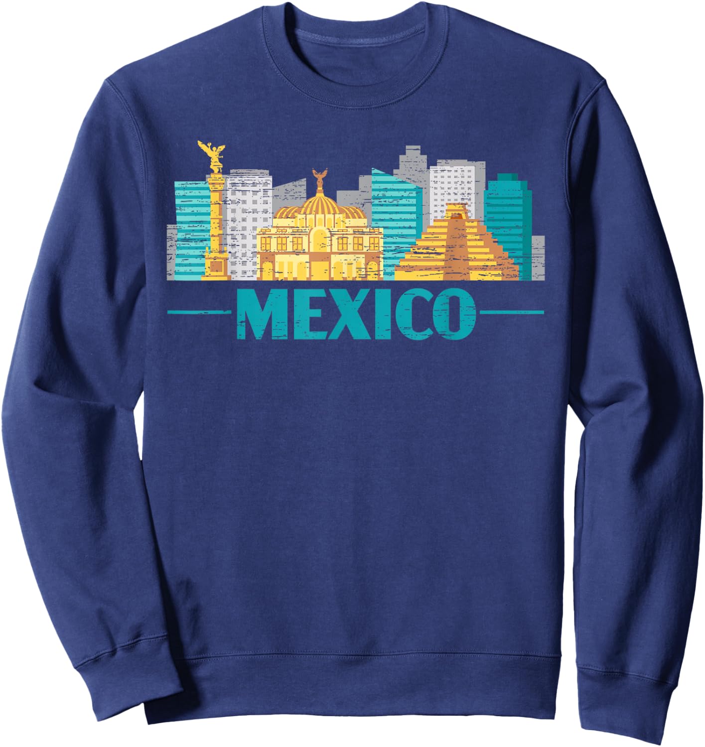 Proud Mexico Gift For Mexicans Mexico City City Sweatshirt - Sweatshirt | Navy