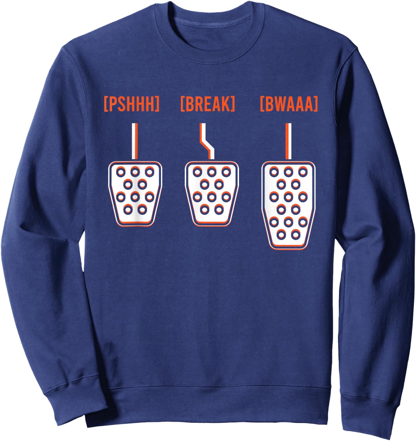 Manual Transmission Pedals Automobile Car Mechanic Sweatshirt - Sweatshirt | Navy