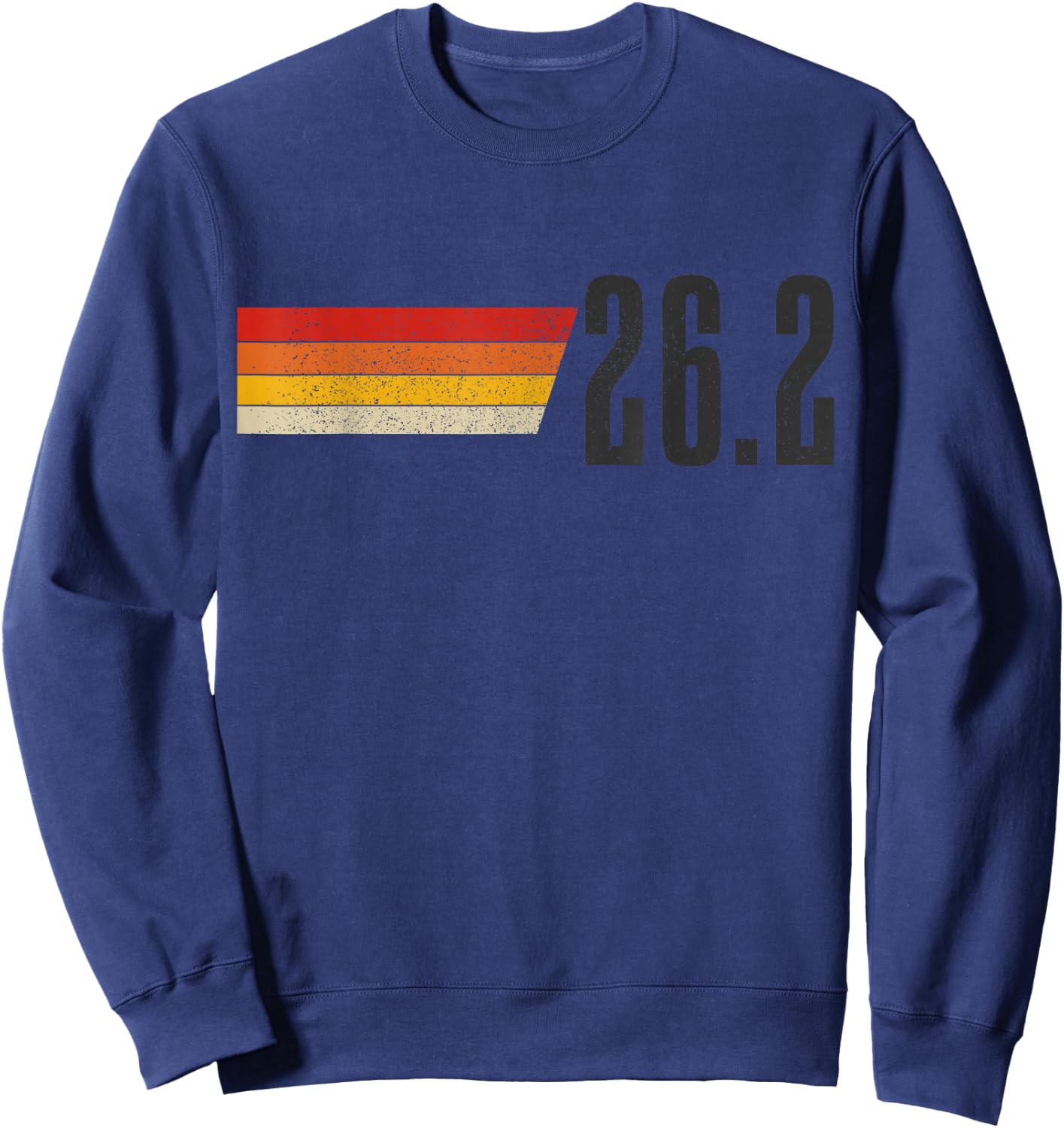 Marathon Running Vintage 26.2 Miles Retro Marathon Runner Sweatshirt - Sweatshirt | Navy