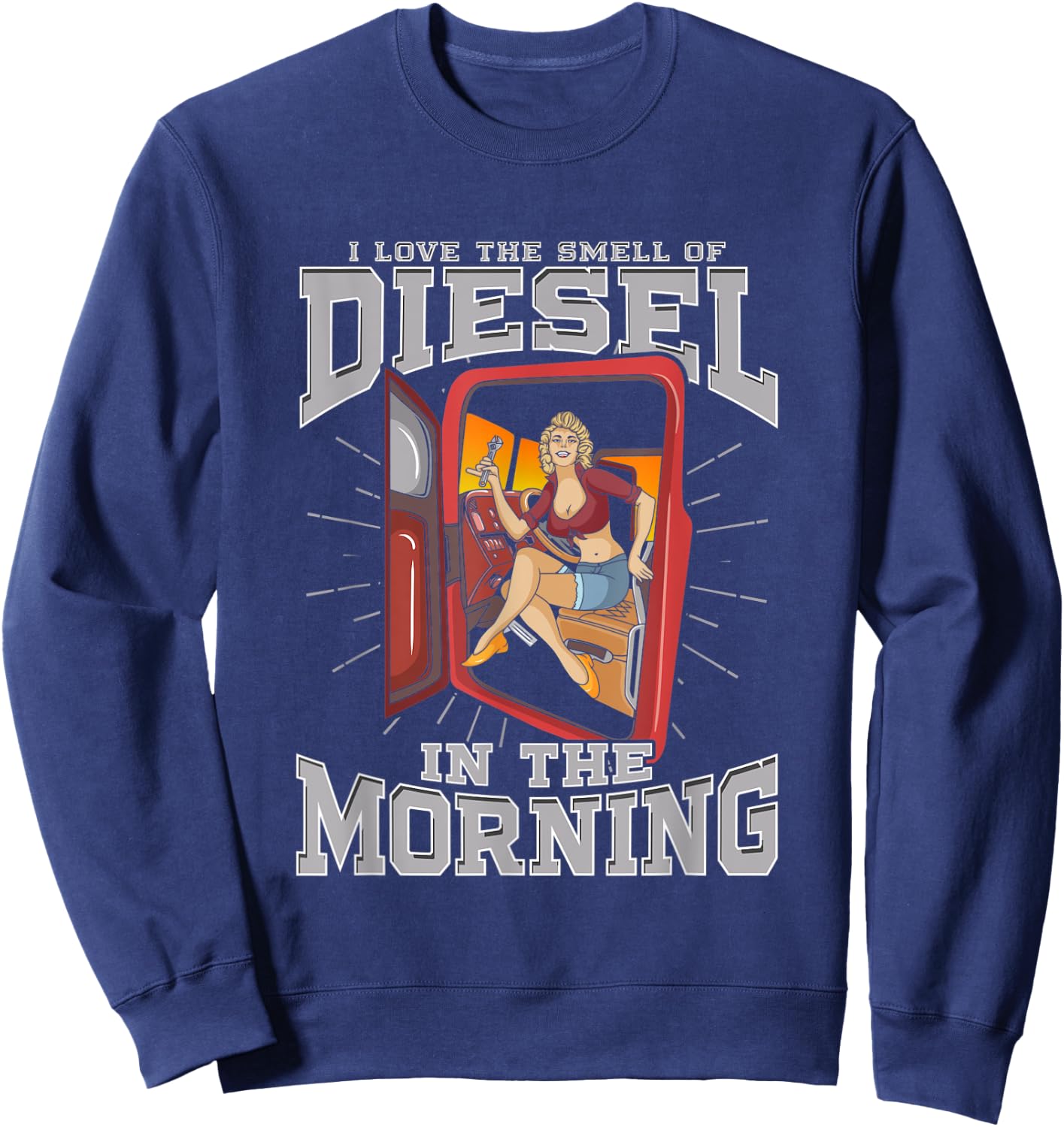 I love the smell of Diesel in the morning Sweatshirt - Sweatshirt | Navy