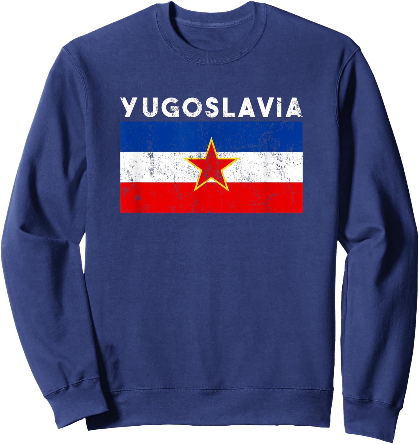 Yugoslavia Map Flag, Yugoslavia Sweatshirt - Sweatshirt | Navy