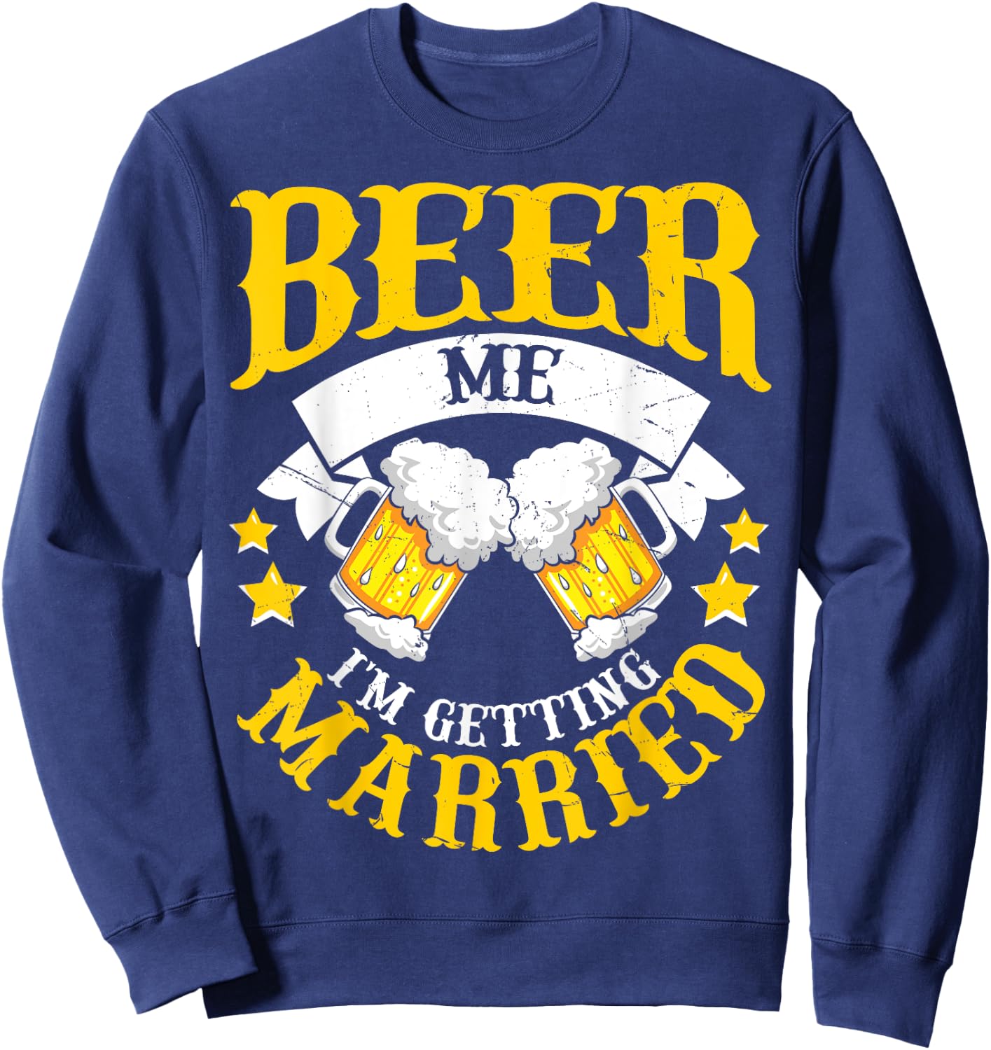 Funny Bride Groom Wedding Bachelor Bachelorette Party Sweatshirt - Sweatshirt | Navy