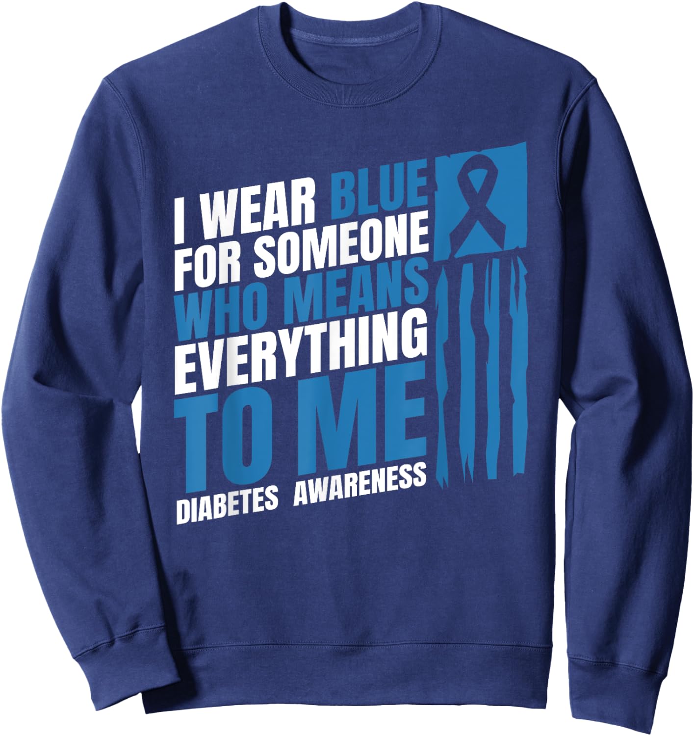 Diabetes Awareness Month Messy Bun Mother T1 T2 Sweatshirt - Sweatshirt | Navy