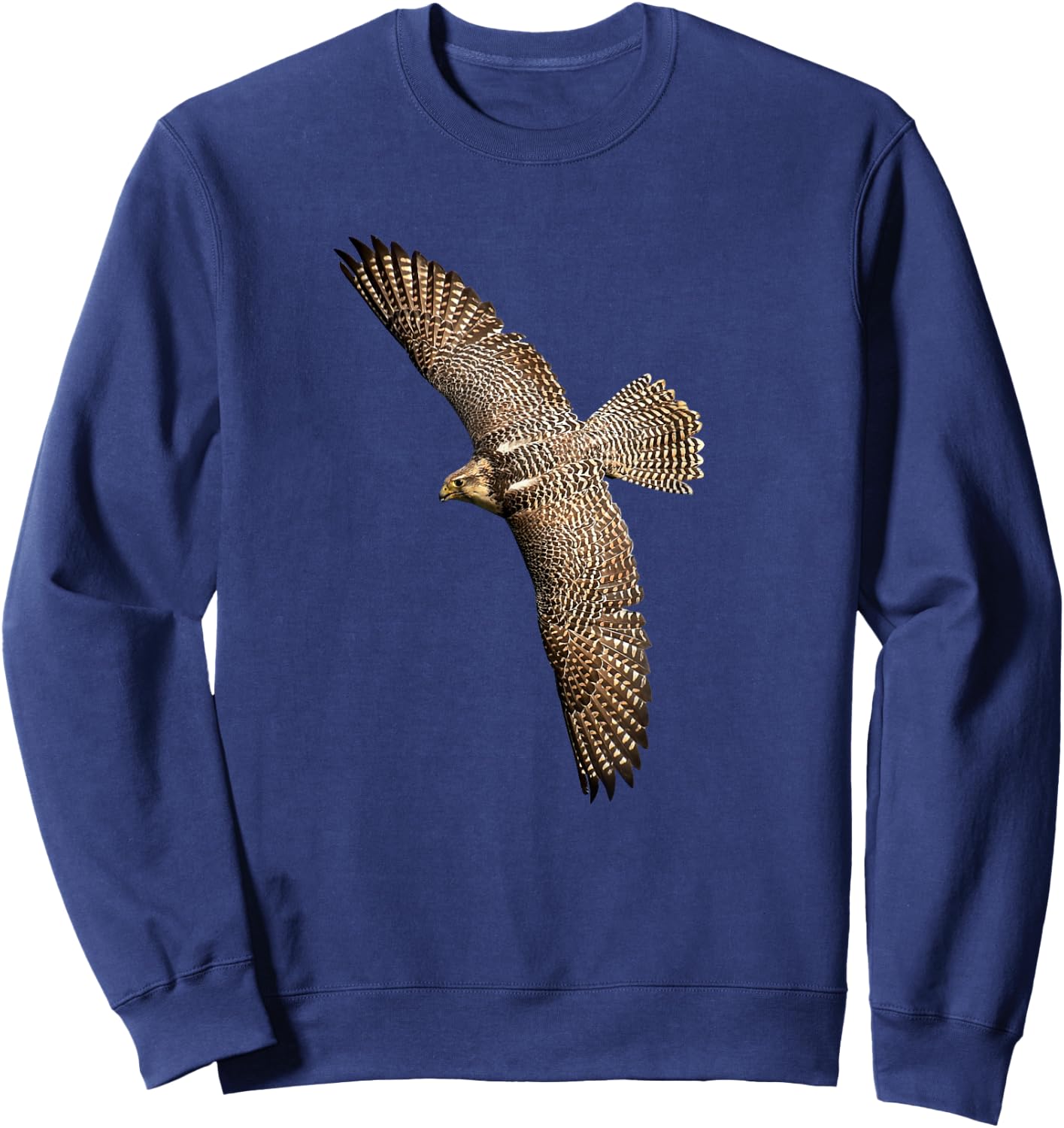 Beautiful Falcon Raptor Flight Bird of Prey Birder Sweatshirt - Sweatshirt | Navy