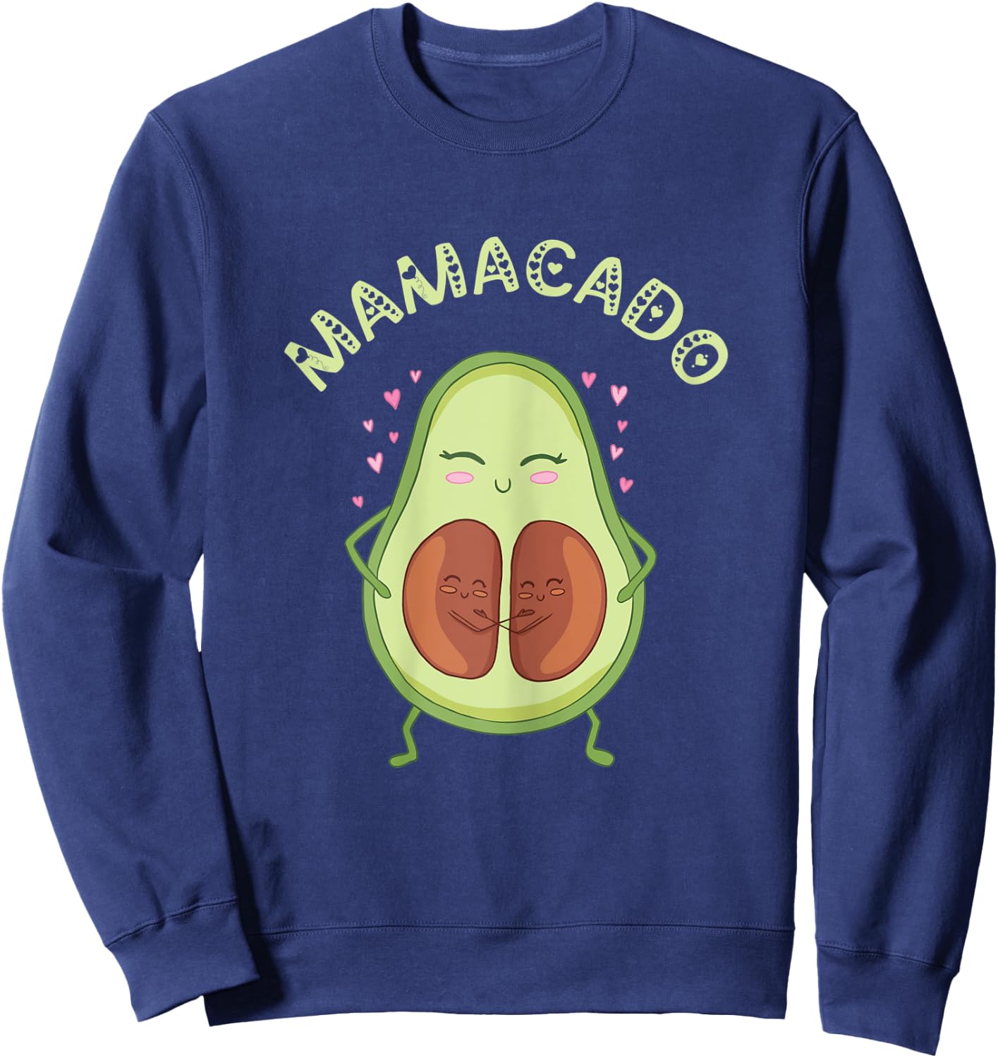 Mamacado Twin Birth Pregnancy Mom Pregnant Mama Avocado Sweatshirt - Sweatshirt | Navy