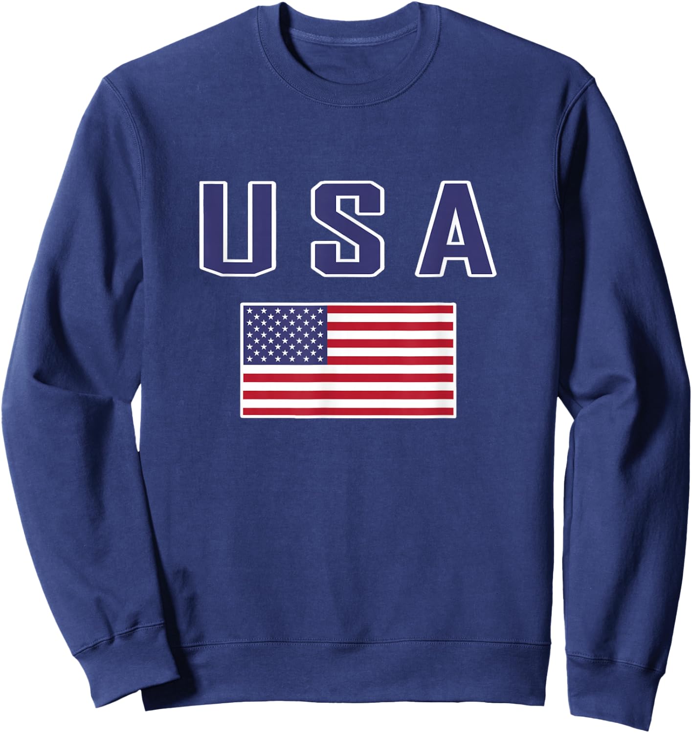 American Flag Cool Patriotic USA Flags Men Women Sweatshirt - Sweatshirt | Navy