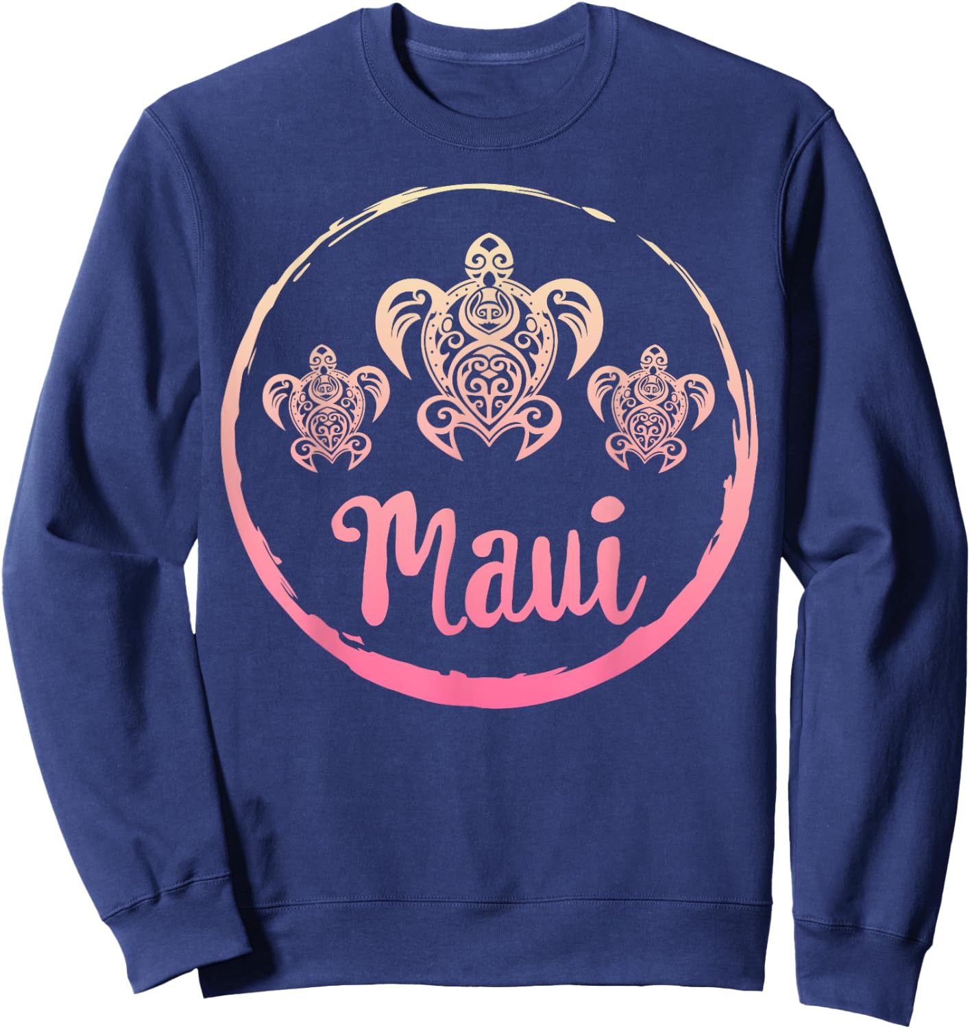 Hawaiian Sea Turtle Maui Sea Turtles Hawaiian Scuba Diving Sweatshirt - Sweatshirt | Navy