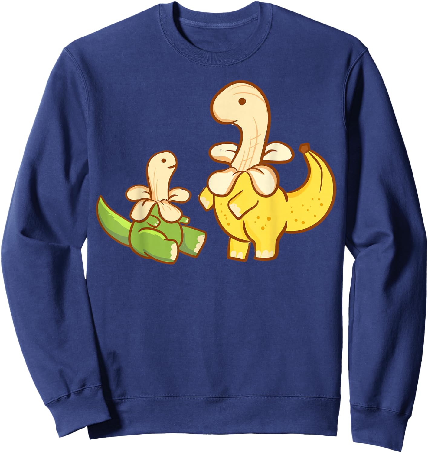 Cute Kawaii Anime - Banana Saurus Bananasaurus - Aesthetic Sweatshirt - Sweatshirt | Navy