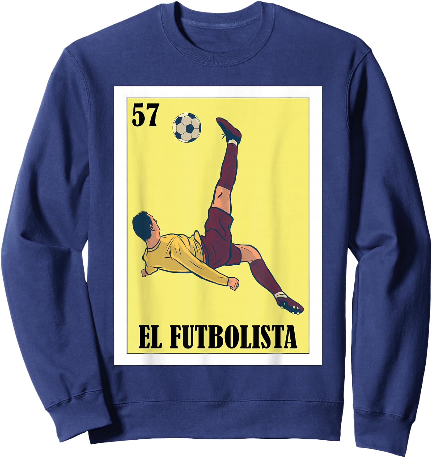 Funny Mexican Soccer Design - El Futbolista Sweatshirt - Sweatshirt | Navy