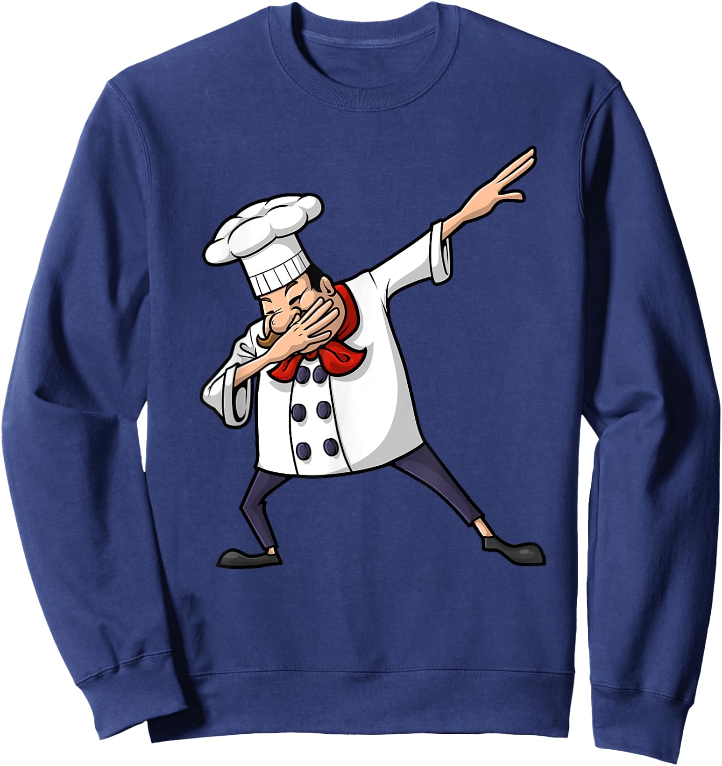 Funny Chef Design Women Cook Hip-hop Dabbing Dance Sweatshirt - Sweatshirt | Navy