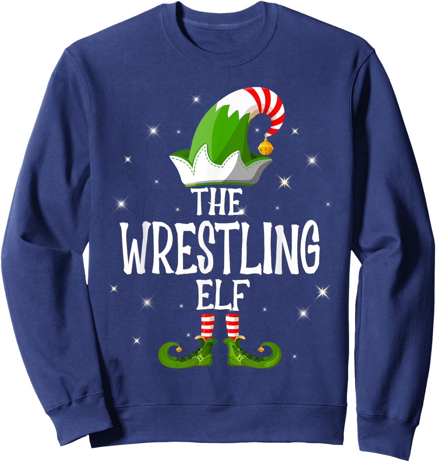 The Wrestling Elf Family Matching Group Christmas Sweatshirt - Sweatshirt | Navy