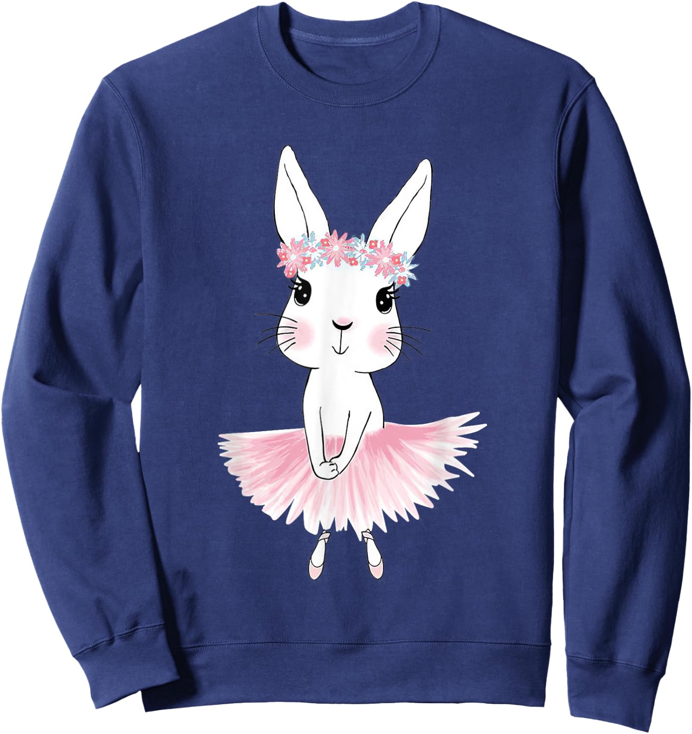 Sweet Dancing Ballerina Bunny Ballet Rabbit Girl For Kids Sweatshirt - Sweatshirt | Navy