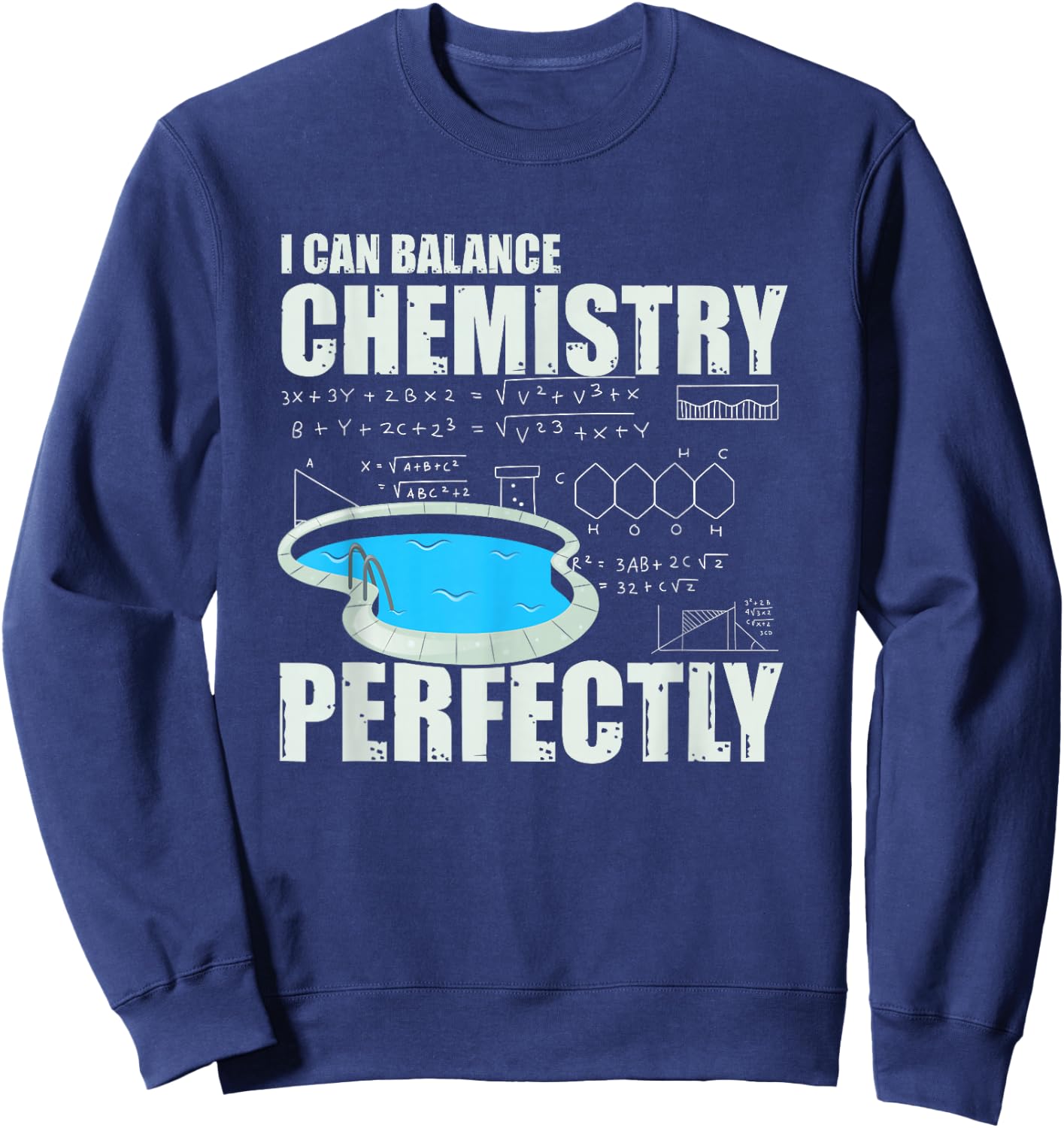 Pool Guy Design for Swimming Pool Boy and Pool Cleaner Sweatshirt - Sweatshirt | Navy