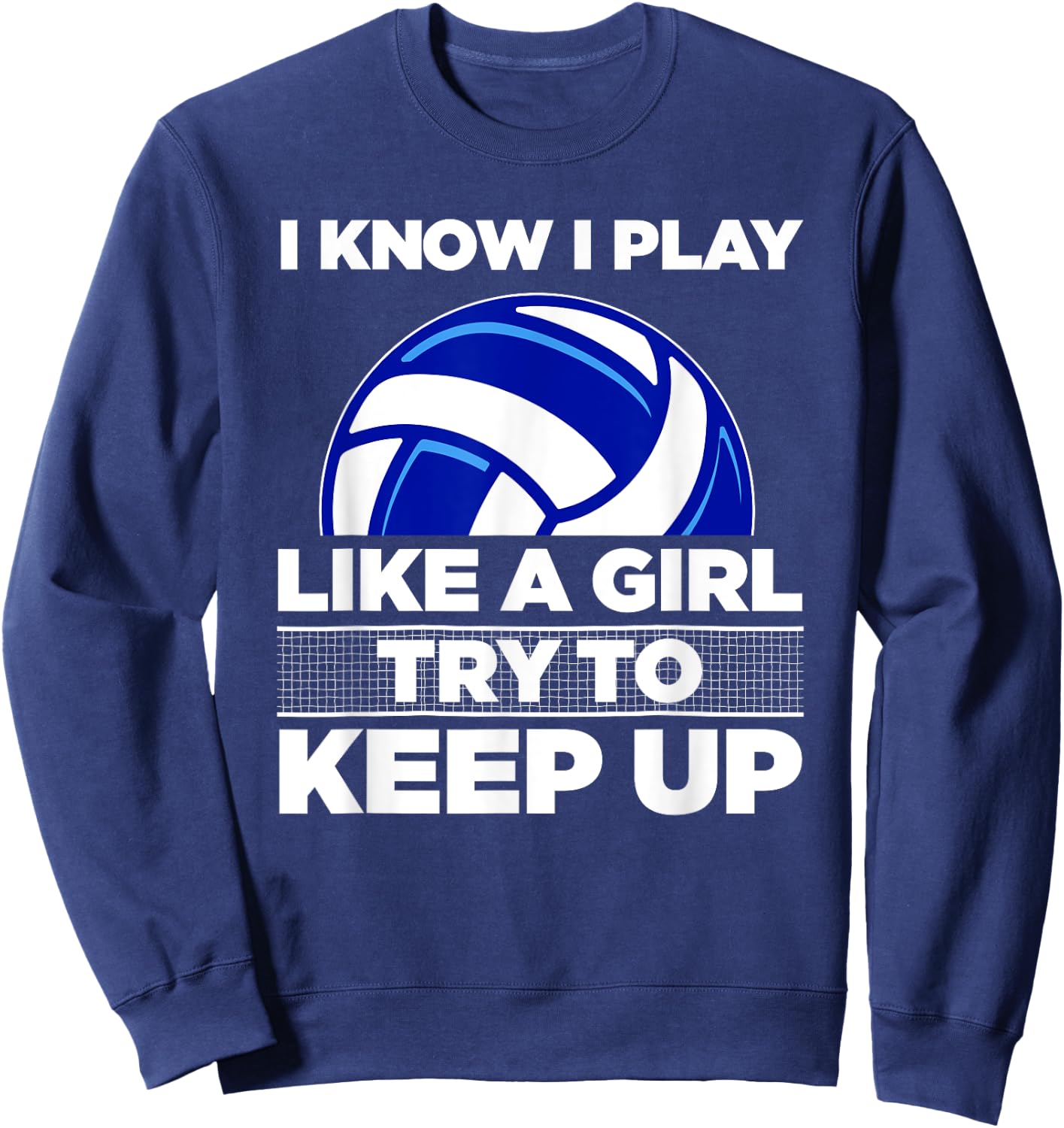 Cool Volleyball Girls Youth Volleyball Team Sports Sweatshirt - Sweatshirt | Navy