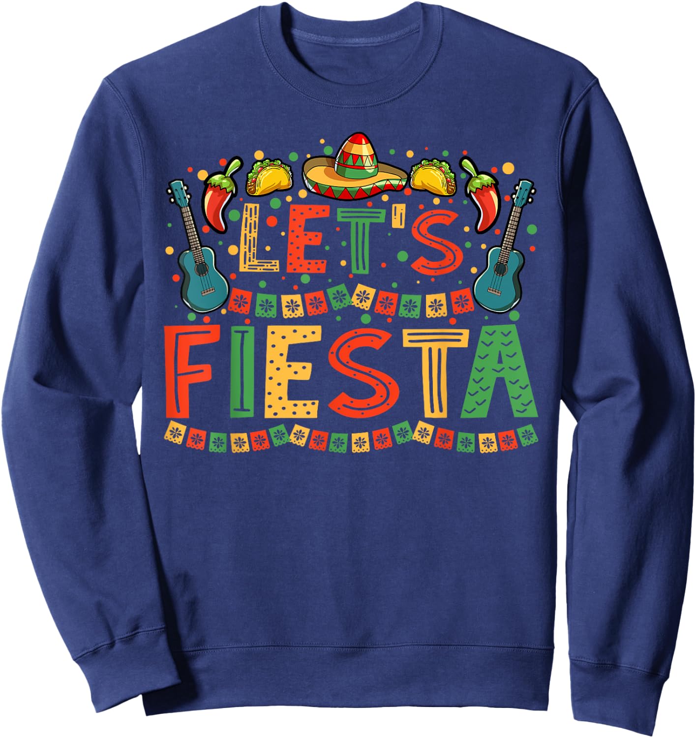 Mexican Cinco de Mayo Fiesta Shirt Women Men Sombrero Sweatshirt - Sweatshirt | Navy
