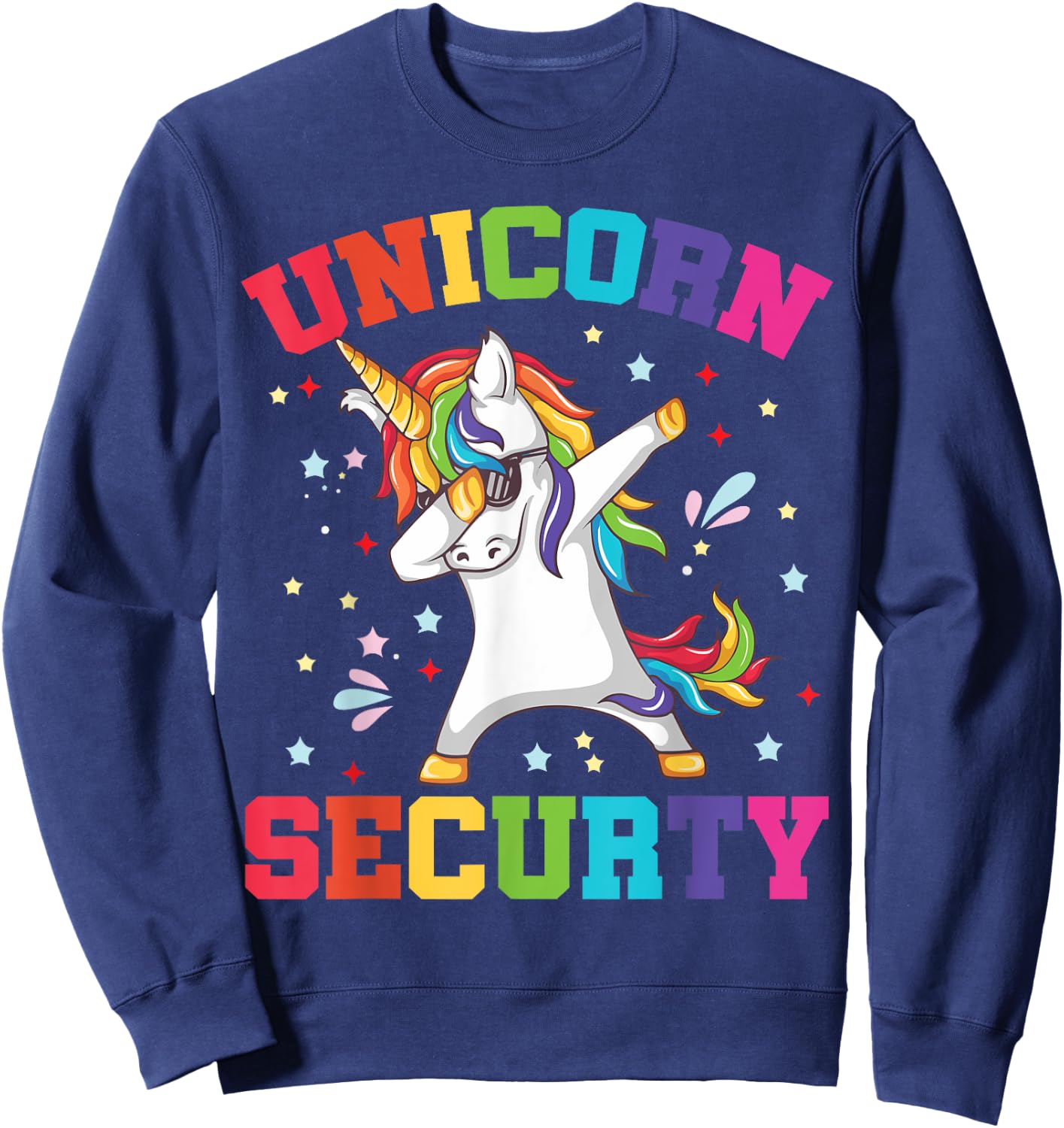 Funny Unicorn Security Shirt Unicorn Kid Gift Sweatshirt - Sweatshirt | Navy