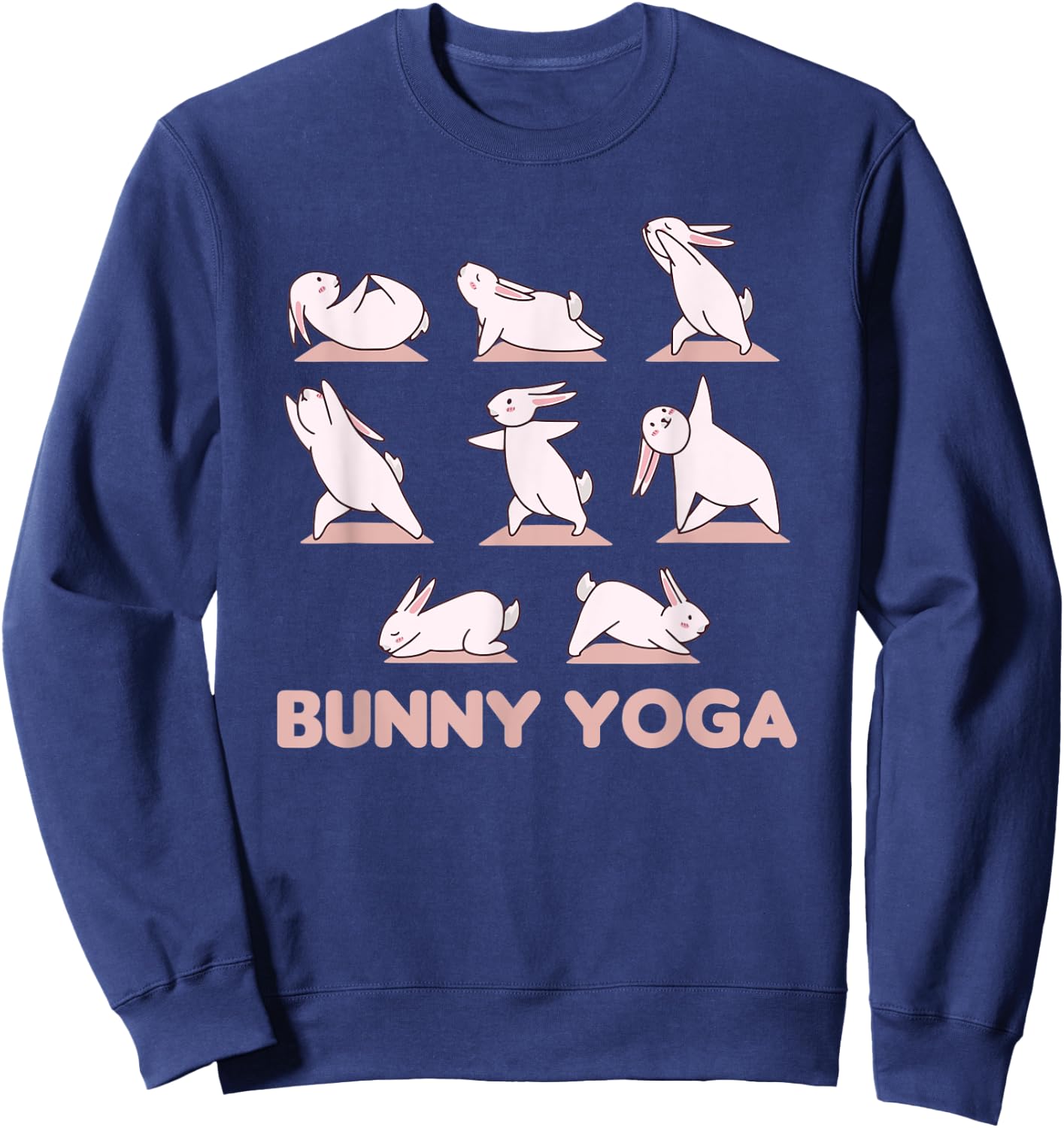 Bunny Yoga Cute Rabbits Do Sport Bunny Yoga Sweatshirt - Sweatshirt | Navy