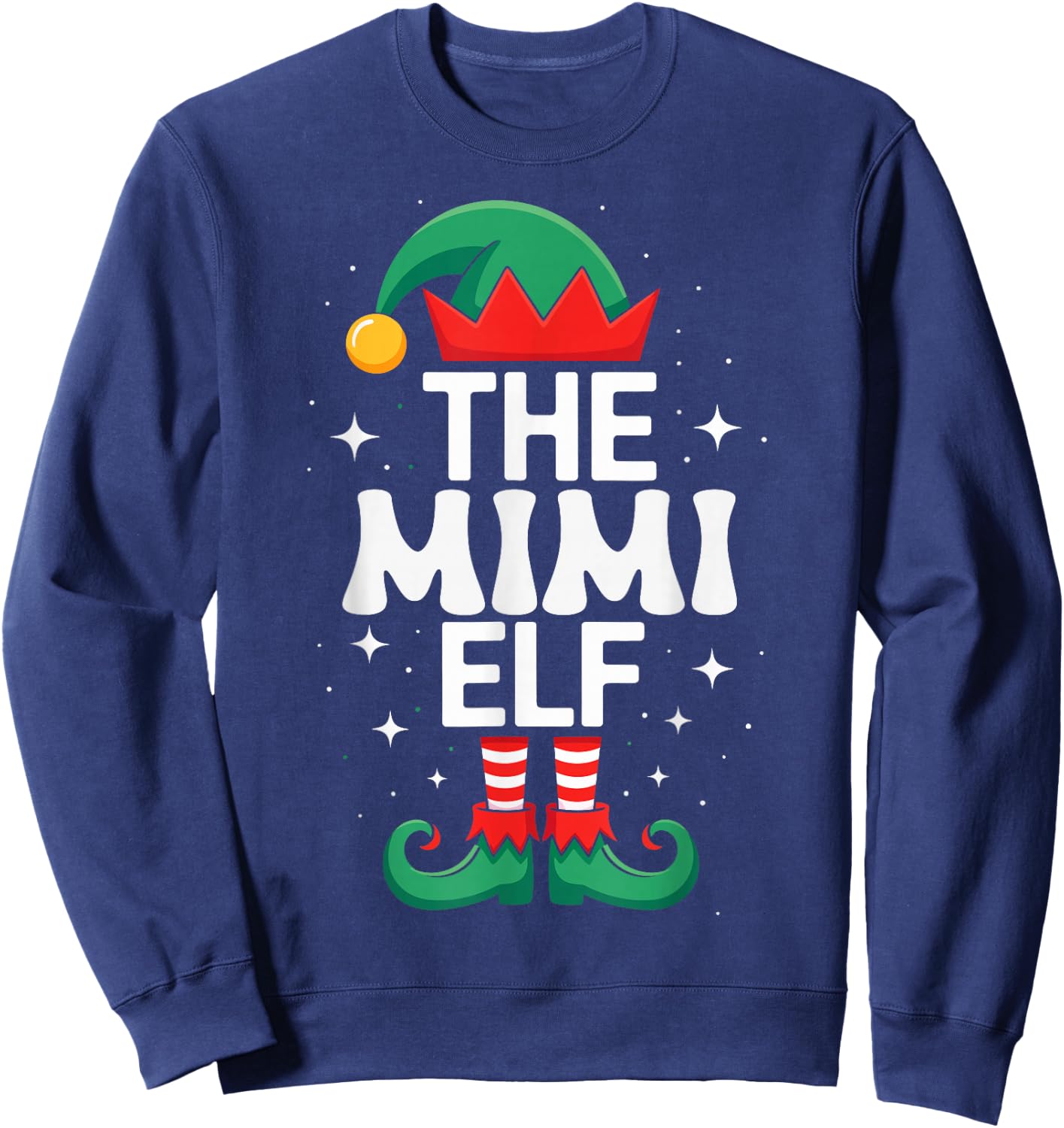 The Mimi Elf Funny Christmas Matching Family Group Sweatshirt - Sweatshirt | Navy