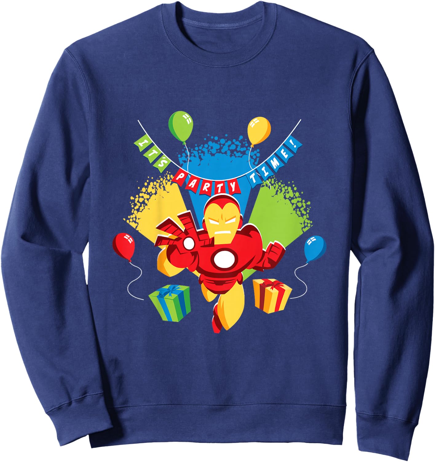 Kids Marvel Iron Man It’s Party Time Birthday Sweatshirt - Sweatshirt | Navy